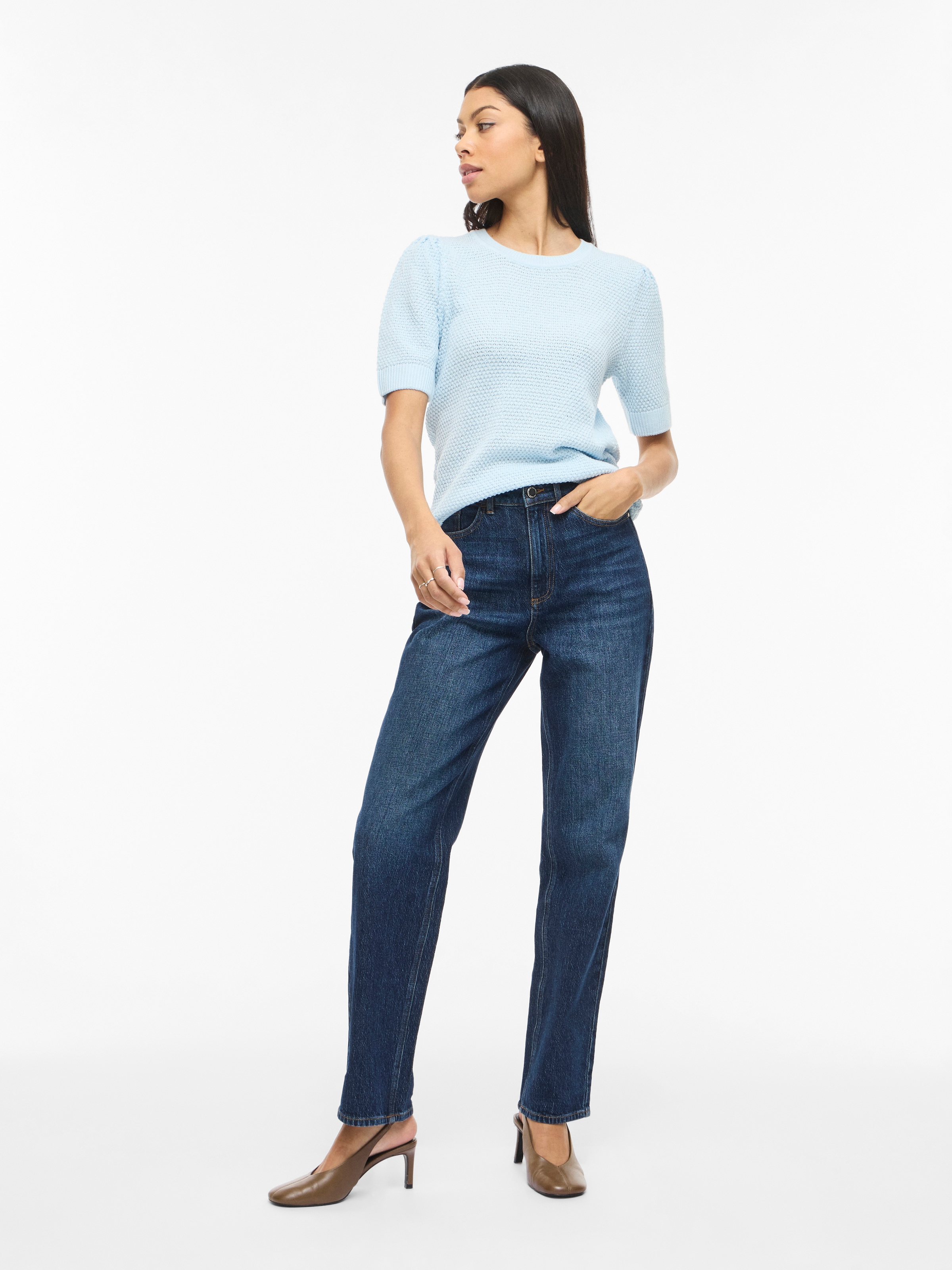 Vila Kurzarmpullover »VIDALO O-NECK S/S KNIT TOP - NOOS«