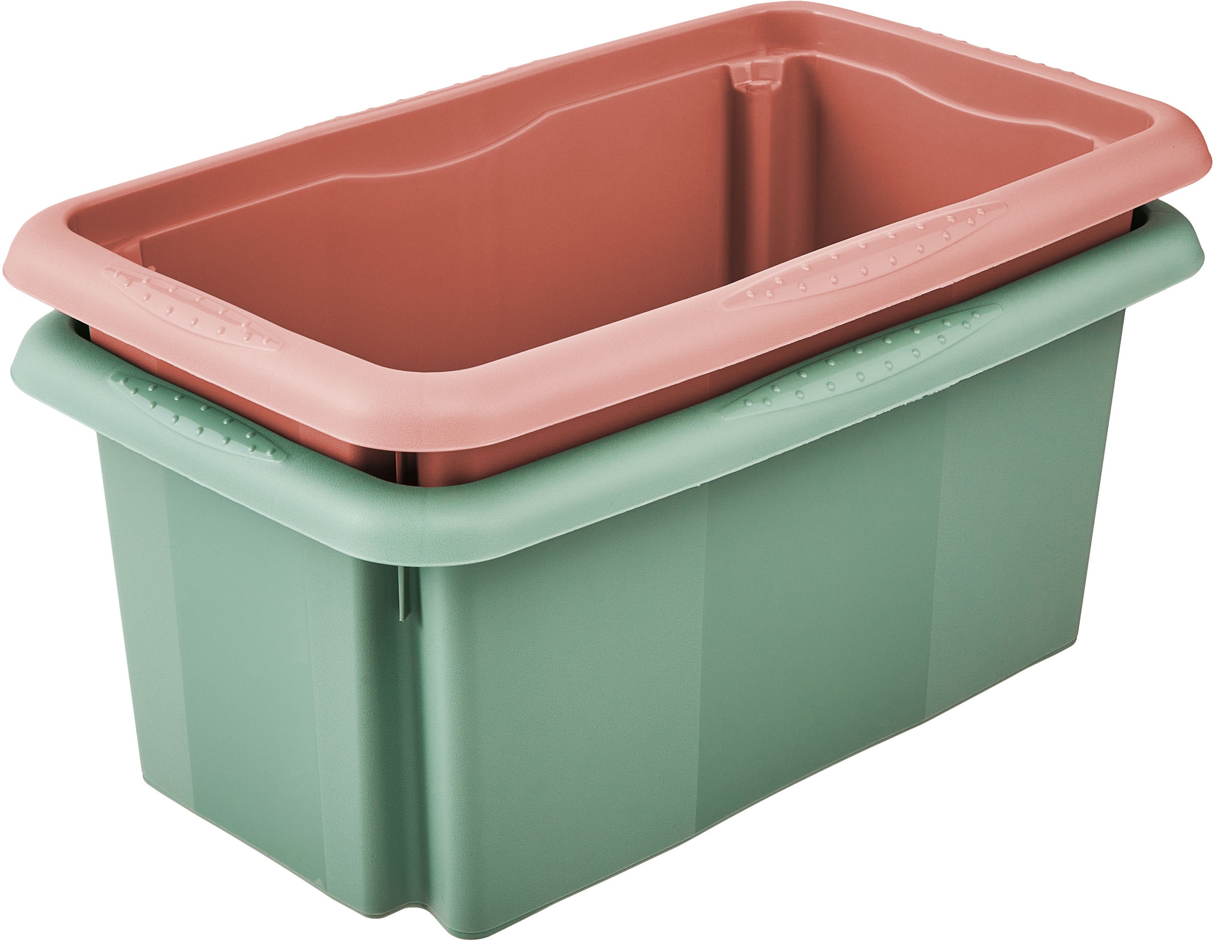 keeeper Aufbewahrungsbox »Emil, 4er Set, 7 L, 35 x 20,5 x 15 cm« ineinander und aufeinander stapelbar