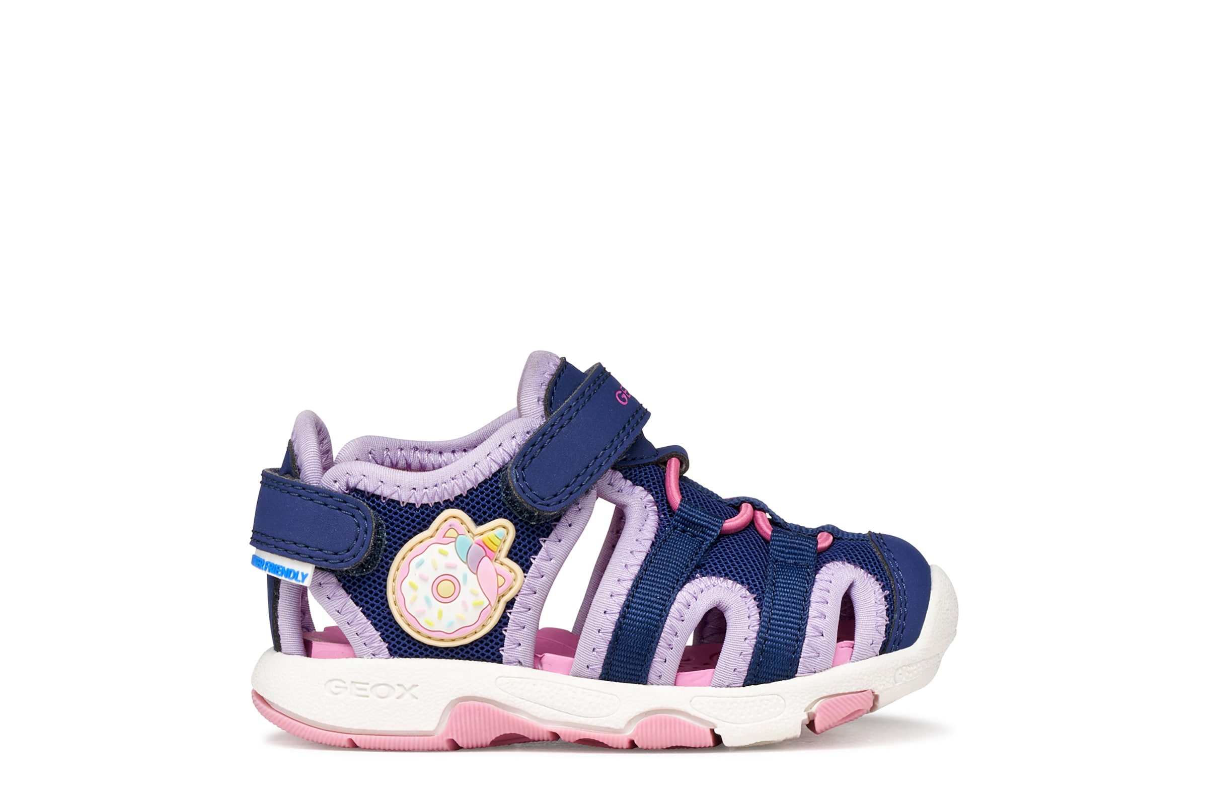 Geox Lauflernschuh »B SANDAL MULTY GIRL«  Babyschuh, Sommerschuh, Klettschuh, Größenschablone zum Download