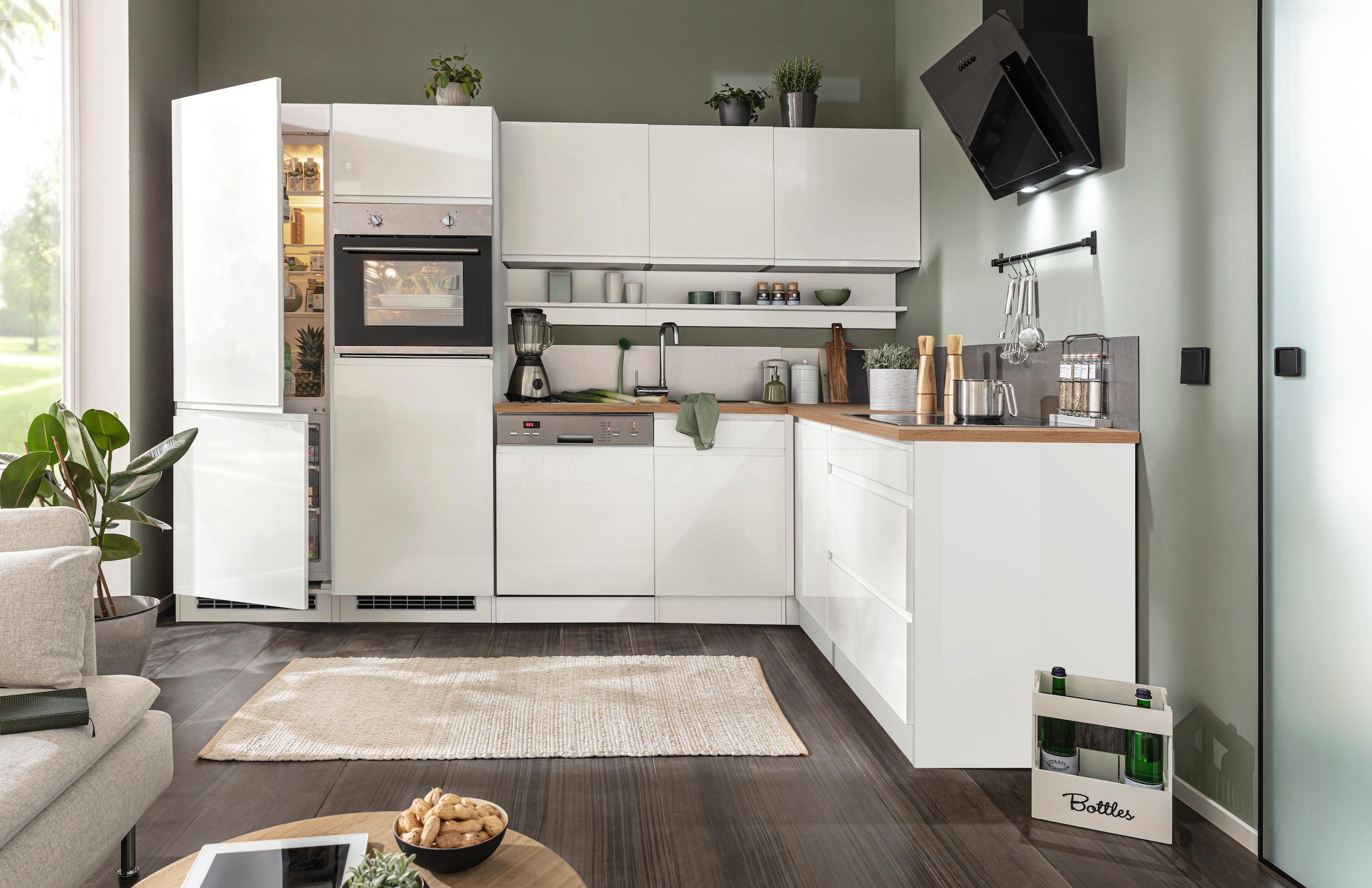 KOCHSTATION Winkelküche »KS-Virginia« Stellbreite 290/190 cm cm, wahlweise mit Induktion