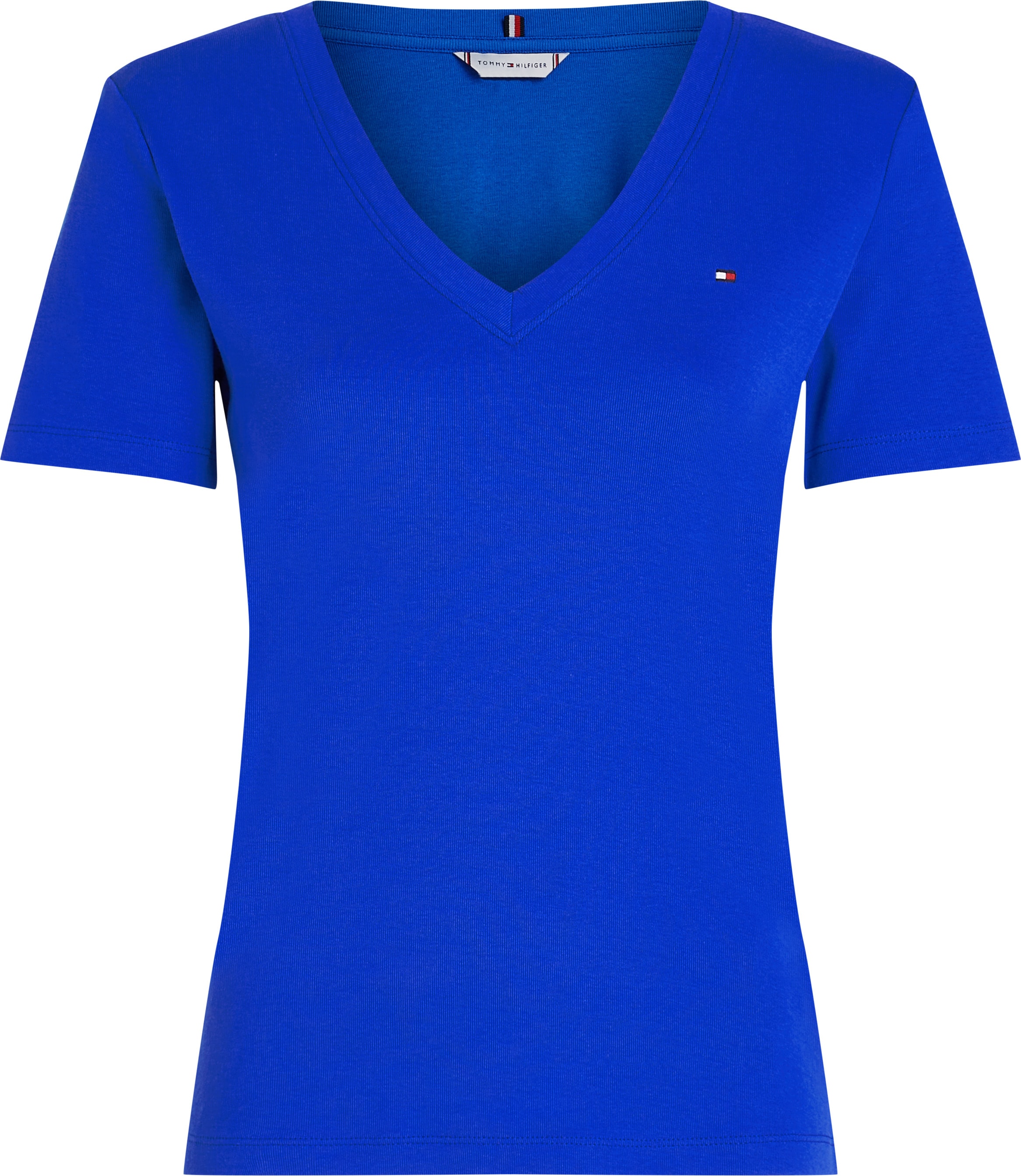 Tommy Hilfiger T-Shirt »SLIM CODY V-NK SS«, mit Logostickerei