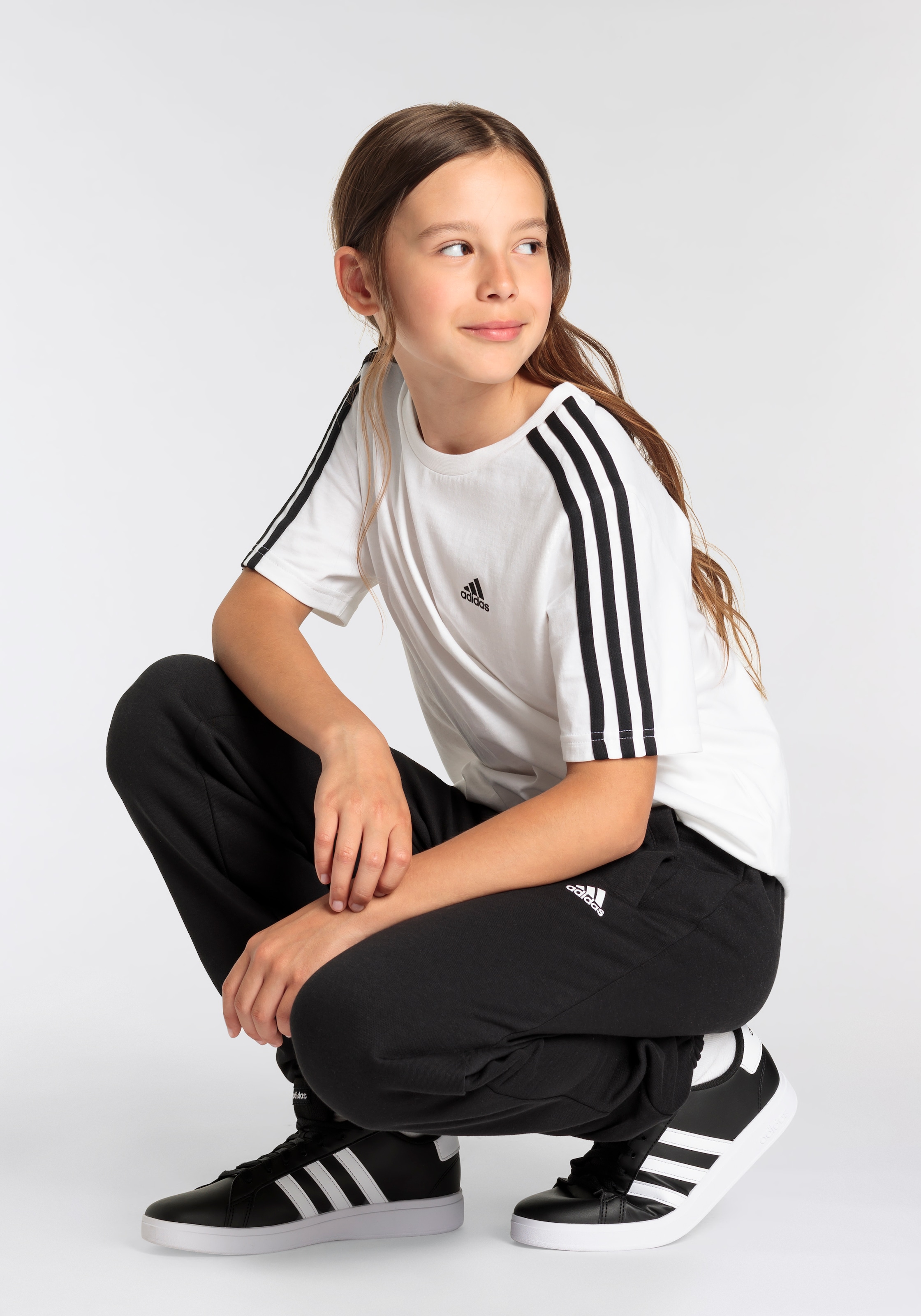 adidas Sportswear T-Shirt »ESSENTIALS 3-STREIFEN COTTON LOOSE FIT BOYFRIEND«