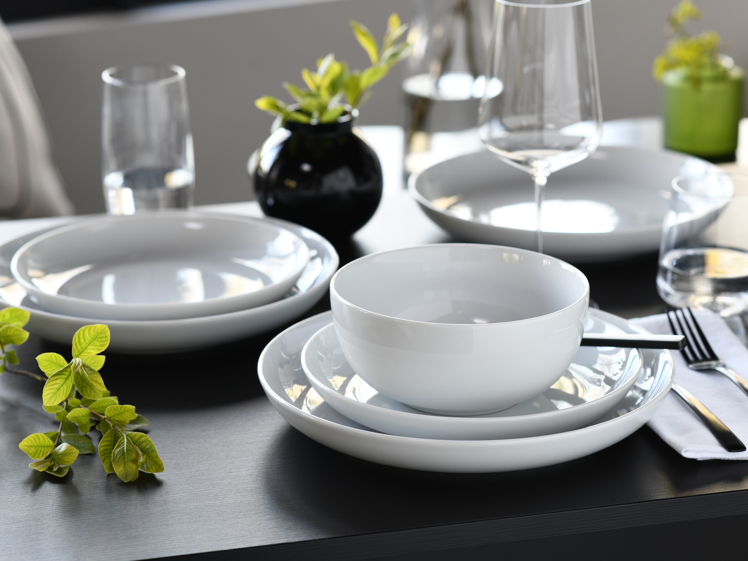 CreaTable Teller-Set »Allround Weiß, Tellerset 12-tlg« Daily Use, Zeitlos