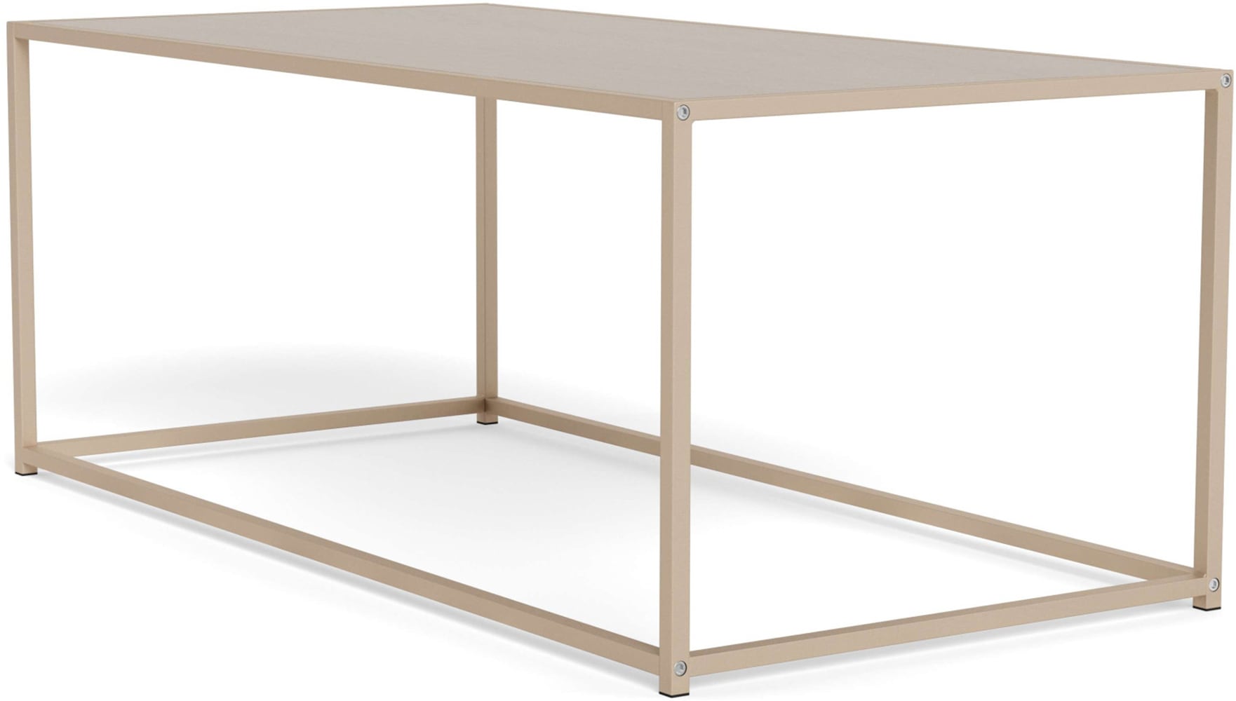 ACTONA GROUP Couchtisch »Seaford Kaffeetisch, Wohnzimmertisch« Rechteckiger Couchtisch, grau, mit Stahlgestell, 100x50x40 cm.