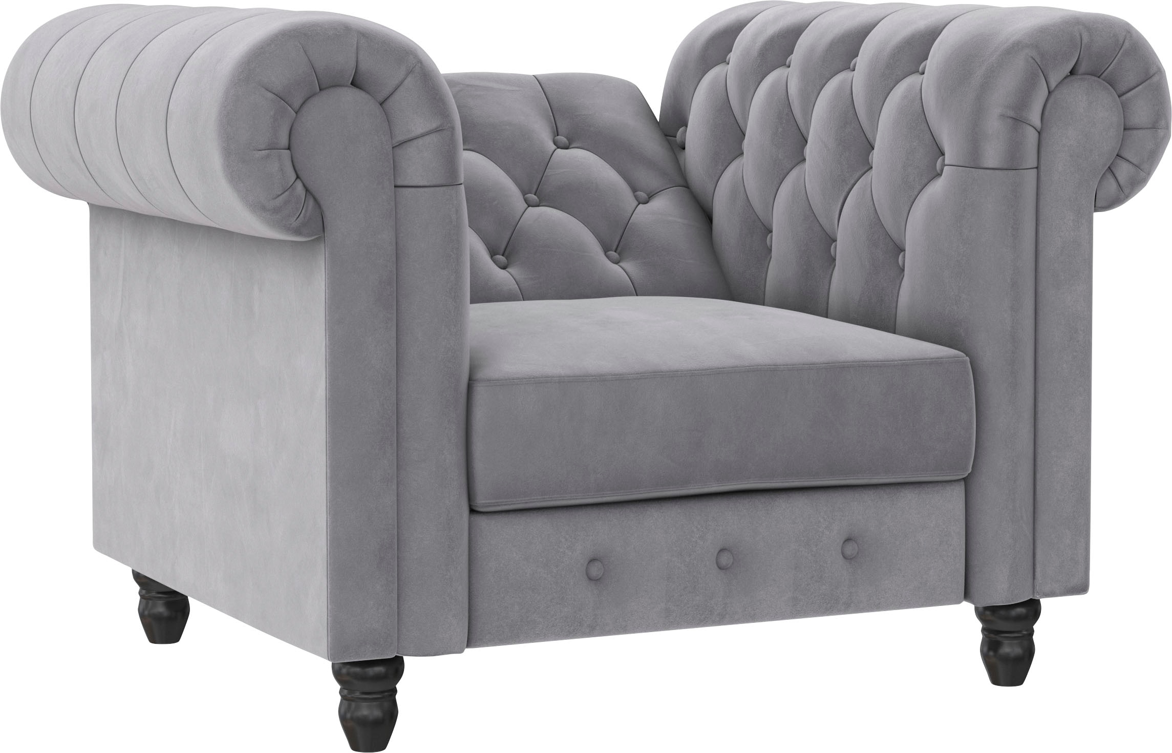 Dorel Home Chesterfield-Sessel »Felix«, mit Rückenlehne 3-fach verstellbar, Beine Massivholz, Sitzhöhe 46 cm