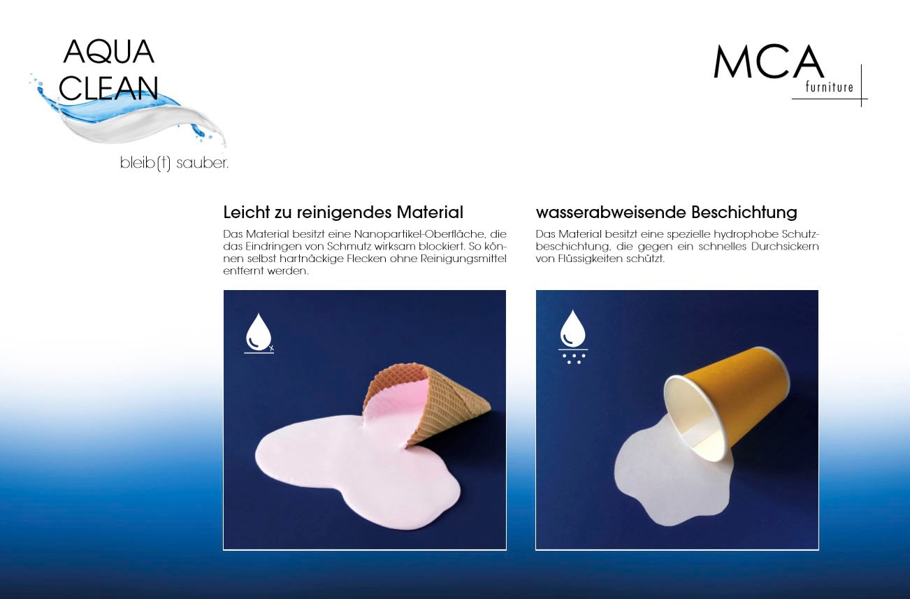 MCA furniture Freischwinger »Salta«, (Set), 2 St., Aqua Clean, (2er-Set), Gestell-Flachrohr, schwarz matt lackiert, Aqua Clean Bezug