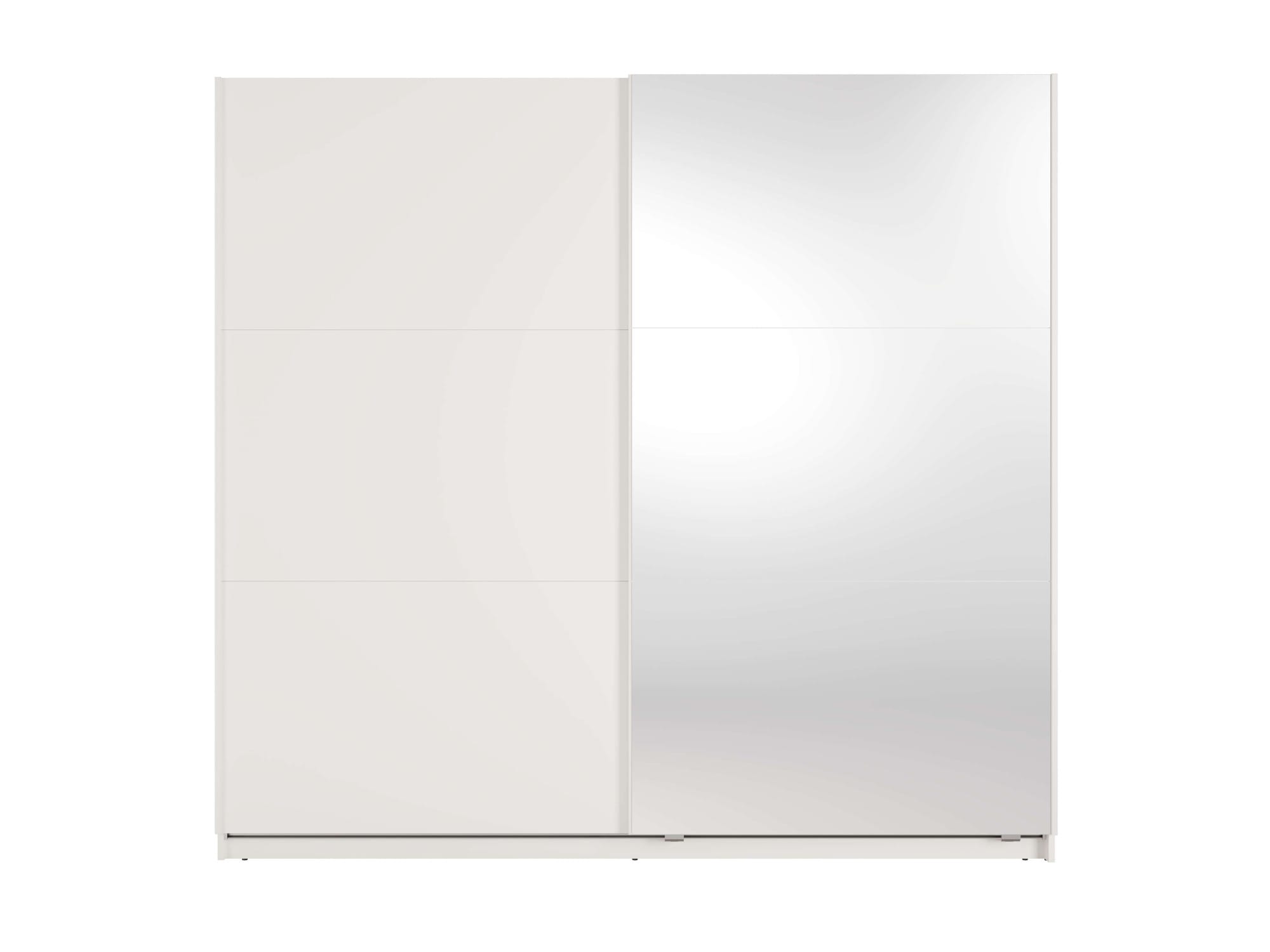 Home affaire Kleiderschrank »LISELOTTE mit Spiegel, wahlweise mit Beleuchtung, Breite 221 cm« Garderobe mit 2 Schwebetüren, weiß oder cashmere, B/H/T: 221×207×60 cm