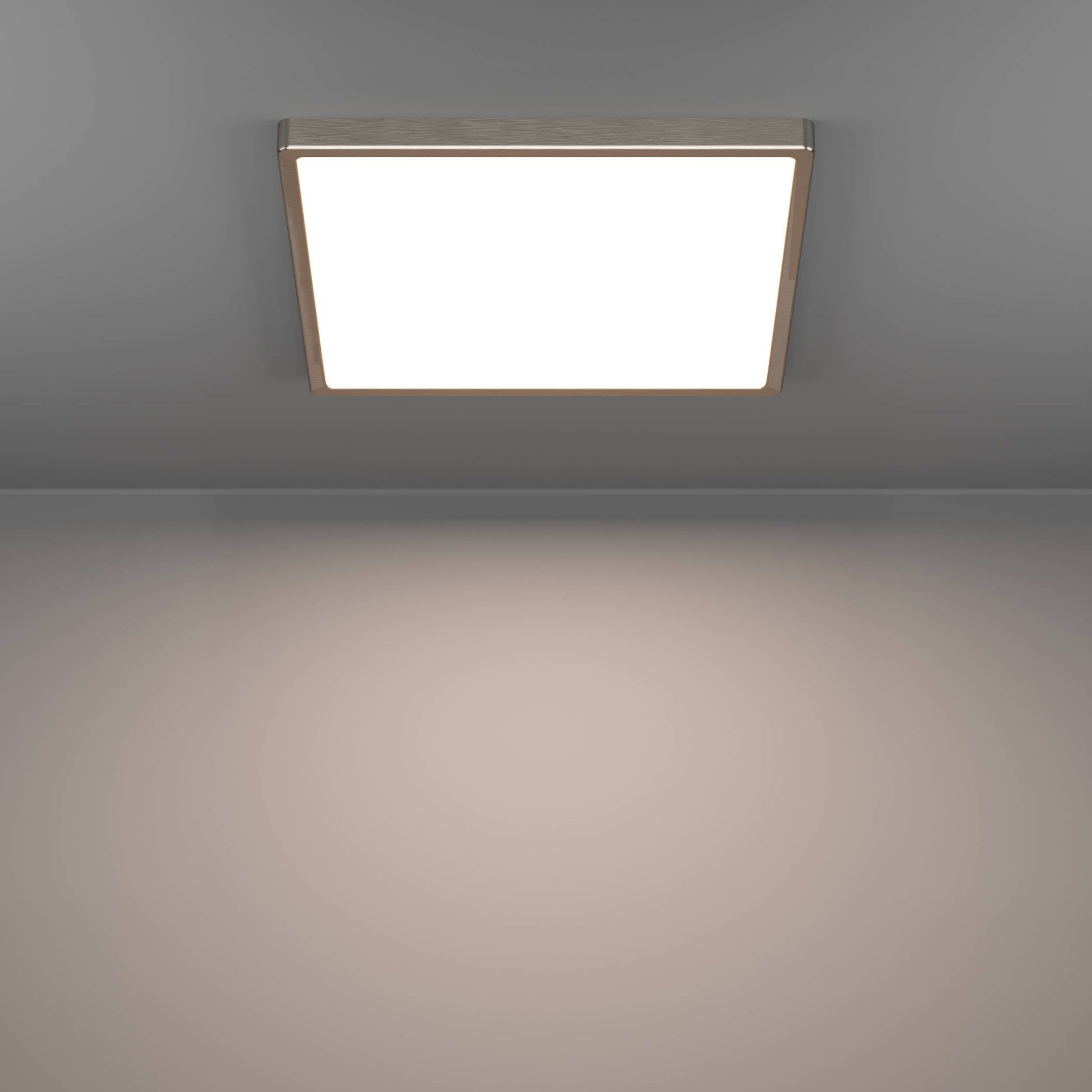 EGLO Aufbauleuchte »Fueva 6 Aufbaulampe, Metall und Kunststoff, silber, weiß, Deckenlampe« LED-Modul 1 Stk. Kaltweiß | Neutralweiß | Warmweiß Aufbauleuchte - L39 x B39 x H2,5 cm - nickel-matt - 17,5W inkl.