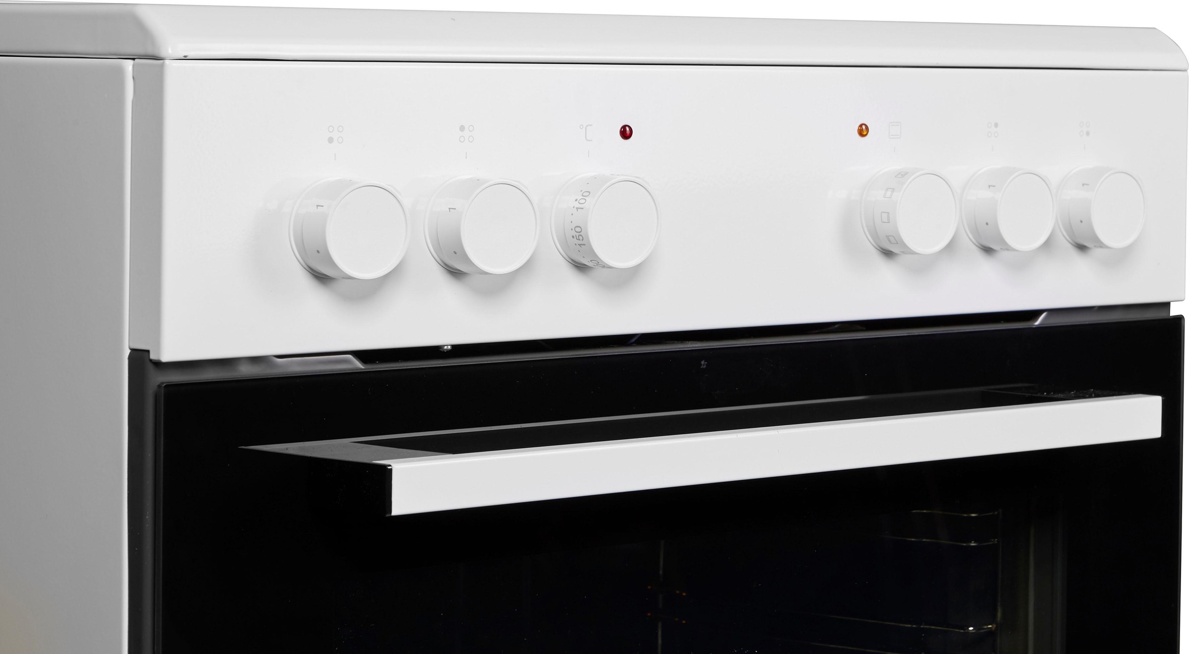 Amica Elektro-Standherd »SHC 913 011 W«, mit Teleskopauszug nachrüstbar, Steam Clean