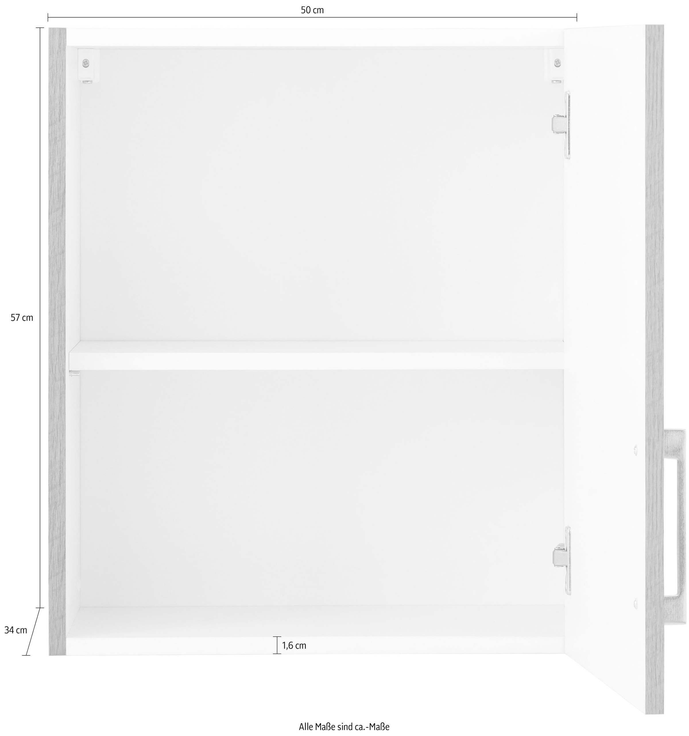 KOCHSTATION Hängeschrank »KS-Colmar« 50 cm, mit Metallgriff