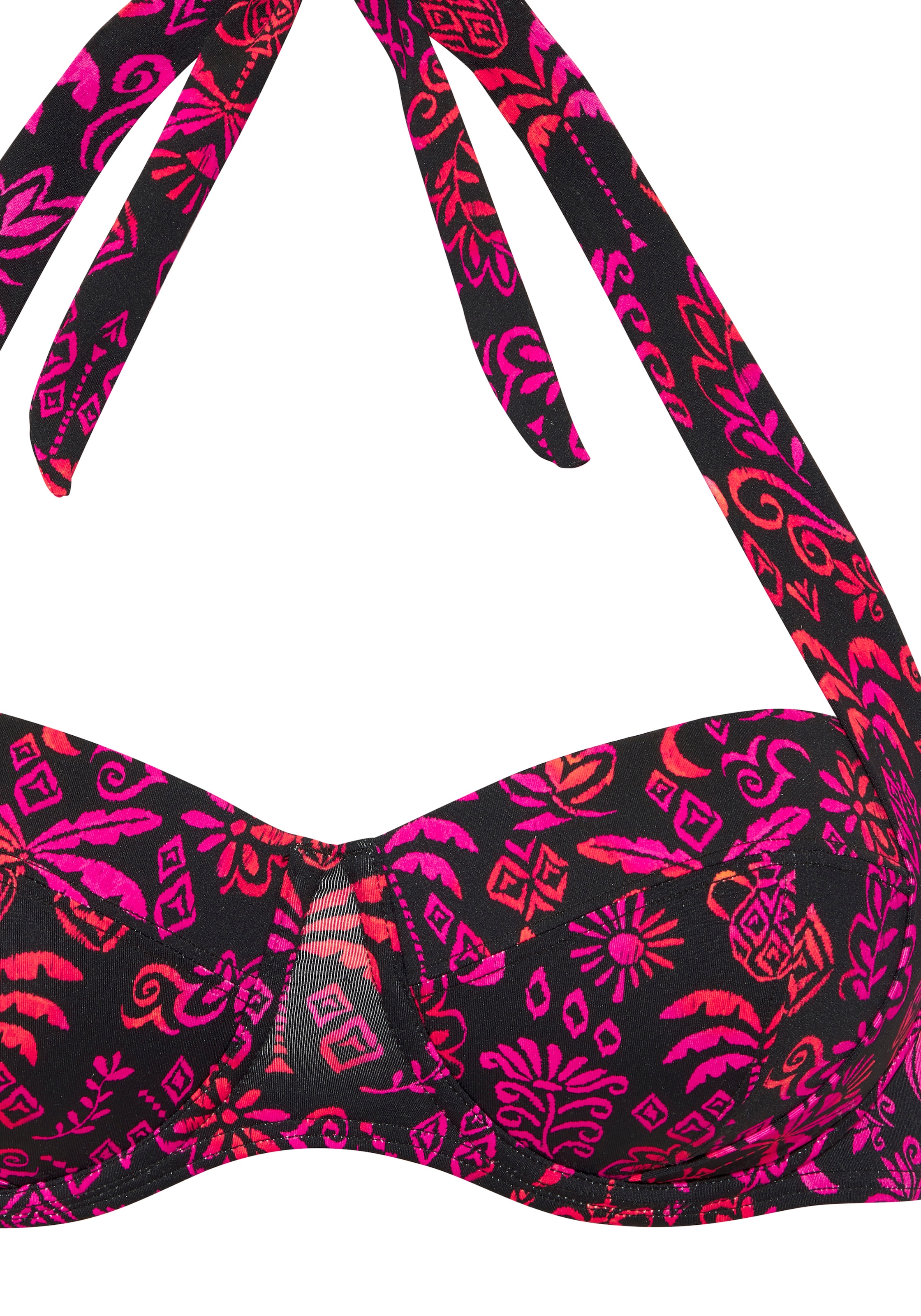 Buffalo Bügel-Bandeau-Bikini-Top »Paloma« im trendigen Palmenmotiv mit kontrastfarbenen Details
