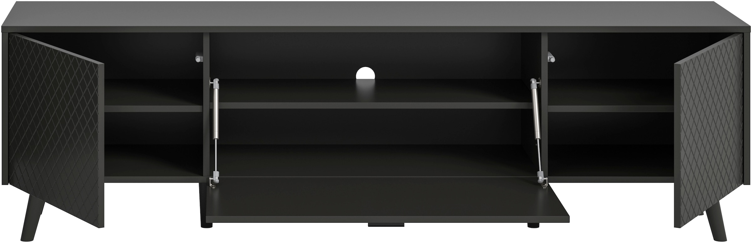 Home affaire Lowboard »RHOMBUS,hochwertige MDF-Front mit Karo-Optik« 1 Stk. tlg. TV-Unterschrank, Lowboard, TV-Schrank, Wohnzimmer