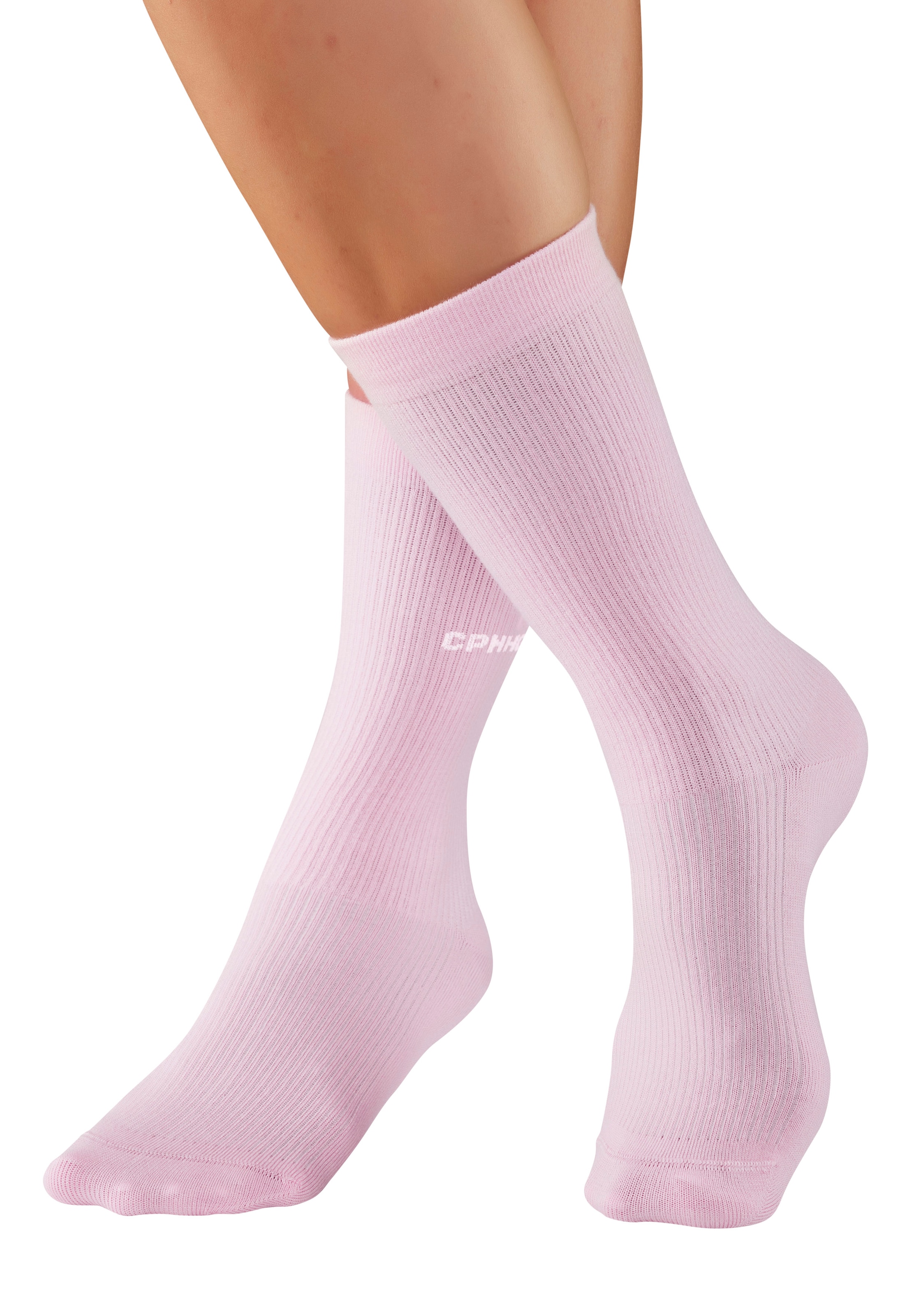 Copenhagen Studios Basicsocken Packung, 3 Paar tlg. mit Rippstruktur und Stickerei