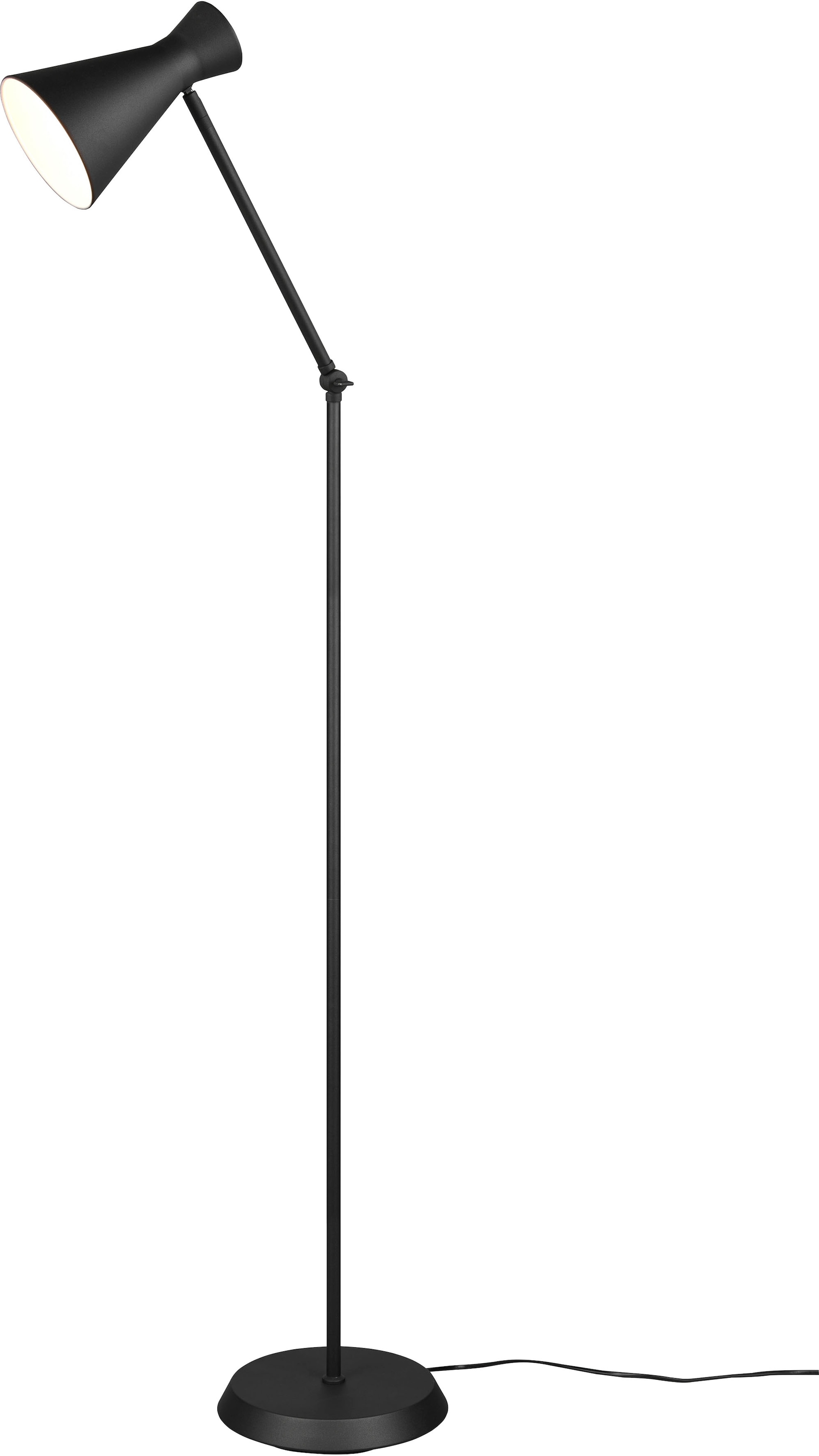 TRIO Leuchten Stehlampe »Enzo«, 1 flammig-flammig, Stehleuchte mit Fußschalter, exkl. 1xE27 max 10W, Arm verstellbar