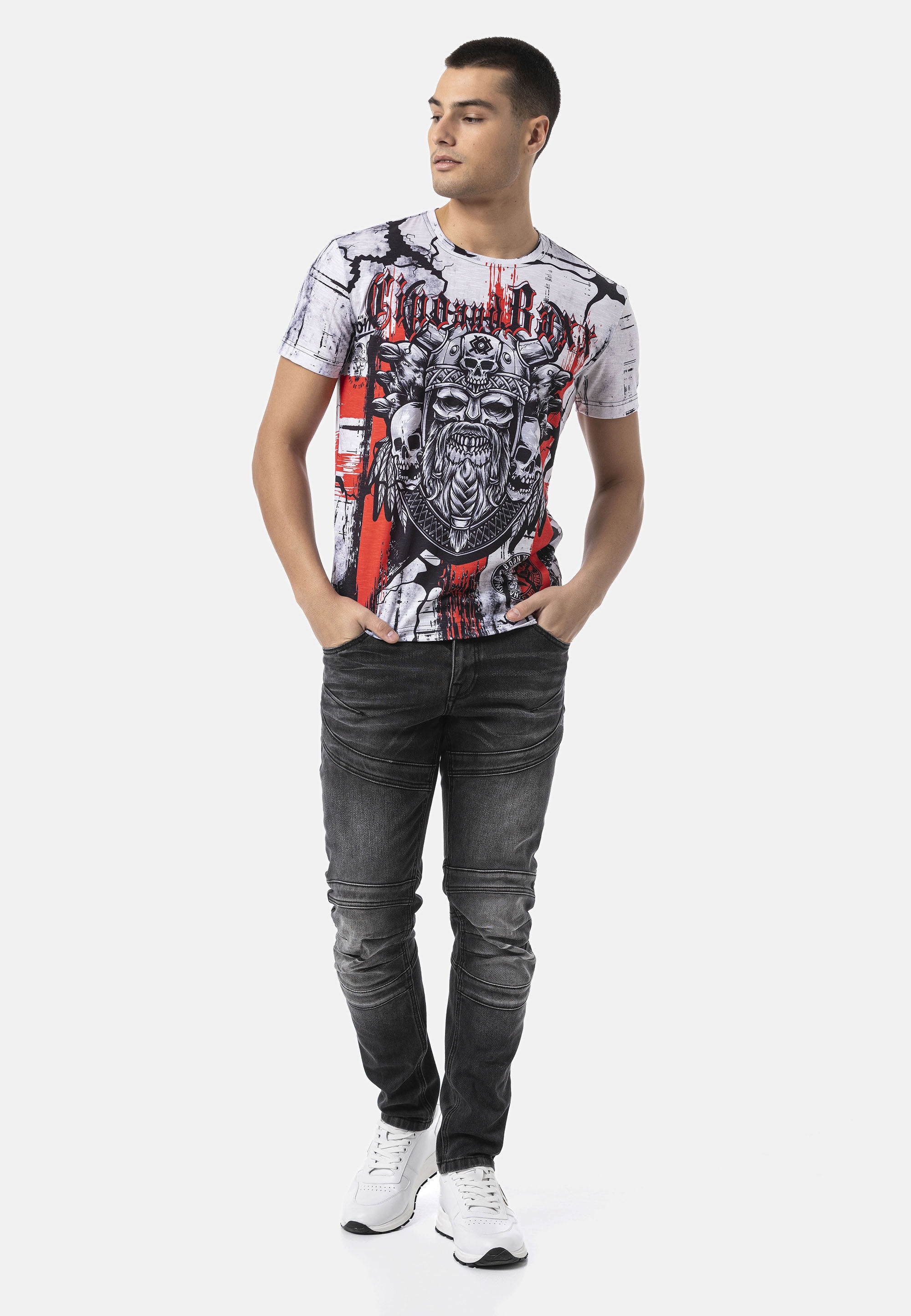 Cipo & Baxx T-Shirt »CT819« vollflächigen Digitaldruck