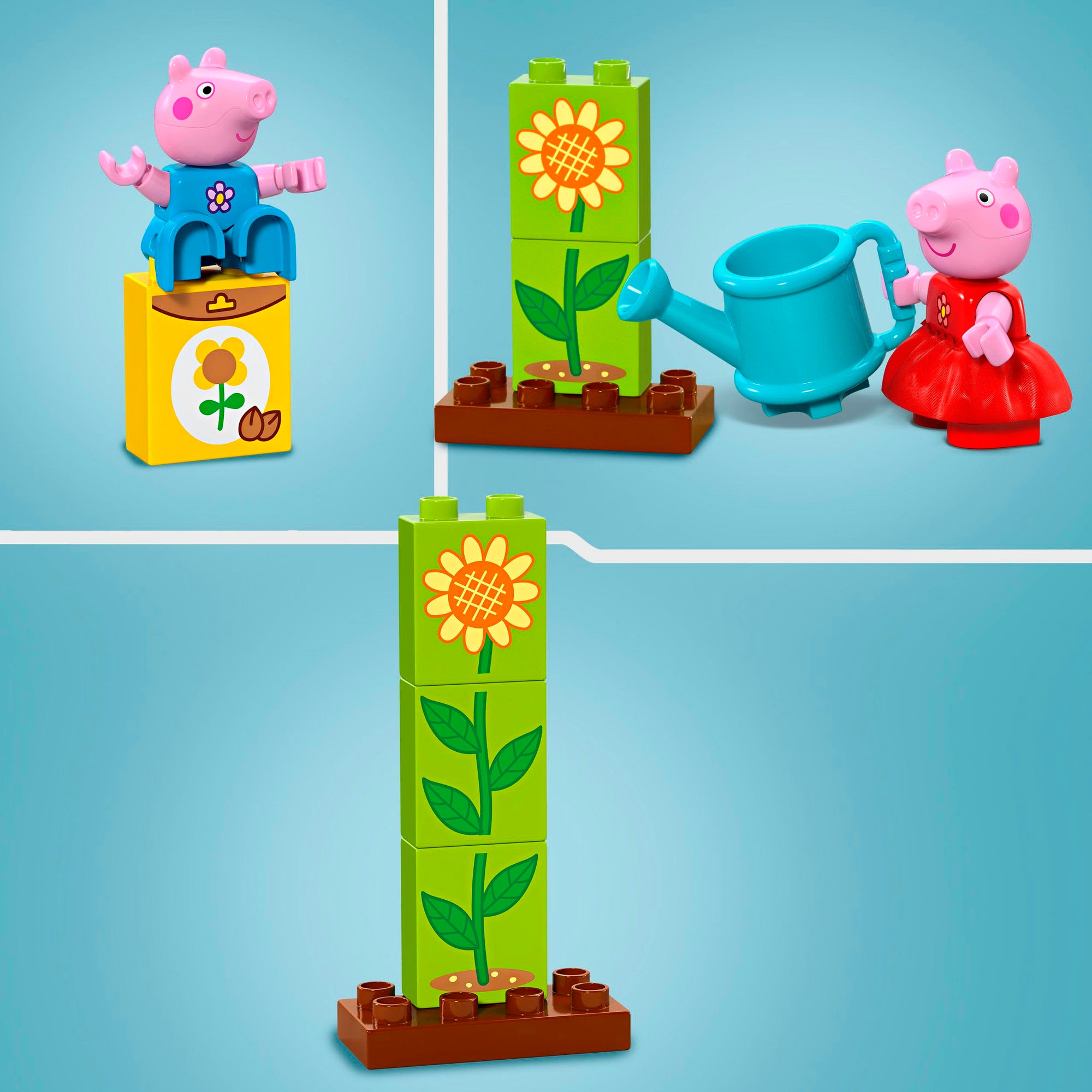 LEGO® Konstruktionsspielsteine »Peppas Garten mit Baumhaus (10431), LEGO DUPLO Peppa Pig«, (20 St.), Made in Europe