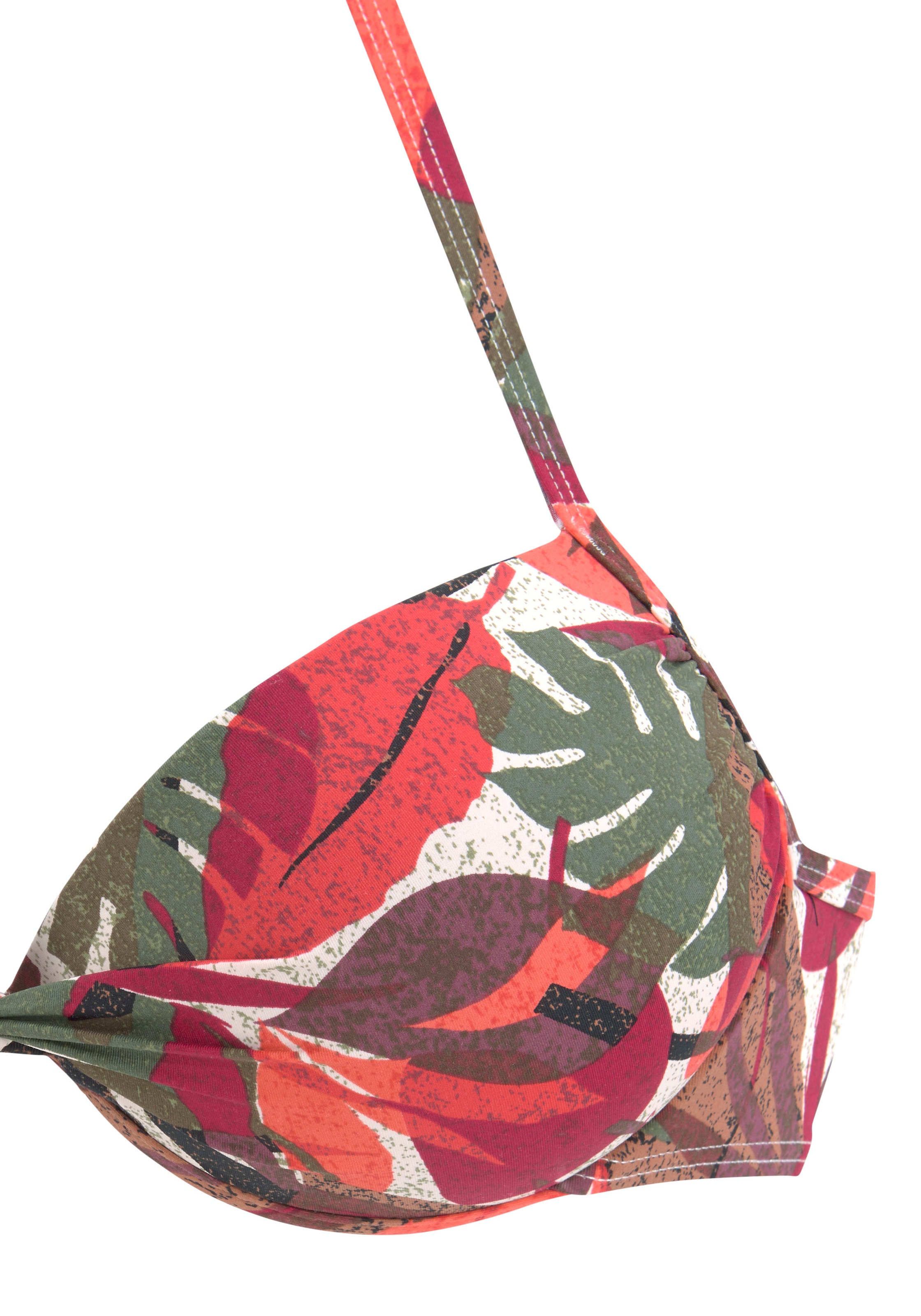 LASCANA Push-Up-Bikini-Top »Ava«, im tropischen Design