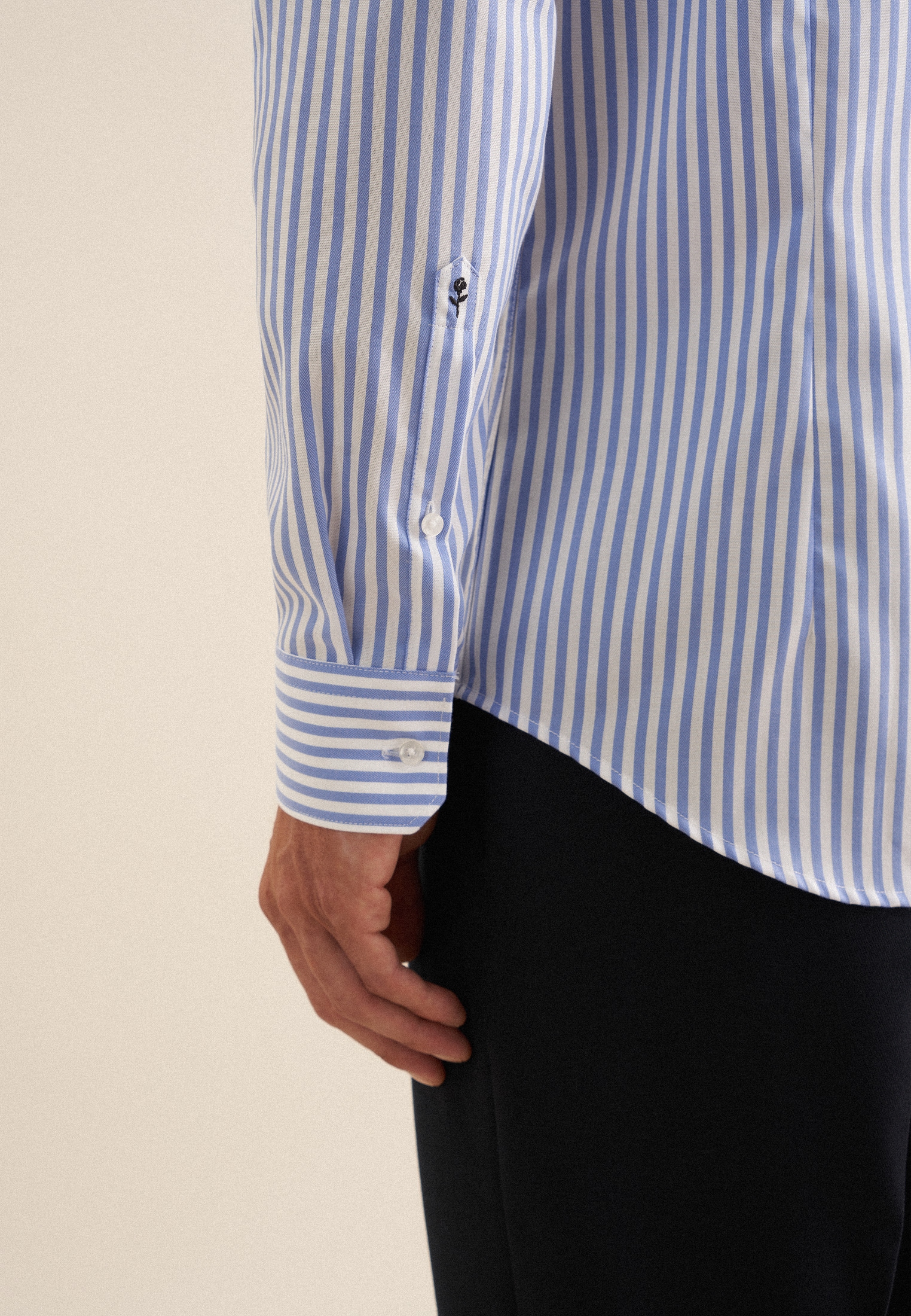 seidensticker Businesshemd »Schwarze Rose«, Comfort Kentkragen Gestreift