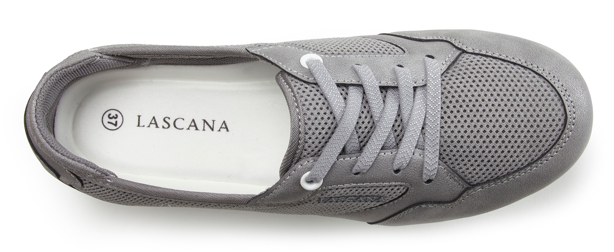 LASCANA Sneaker, Freizeitschuh, Halbschuh in modischer Mesh-Optik VEGAN