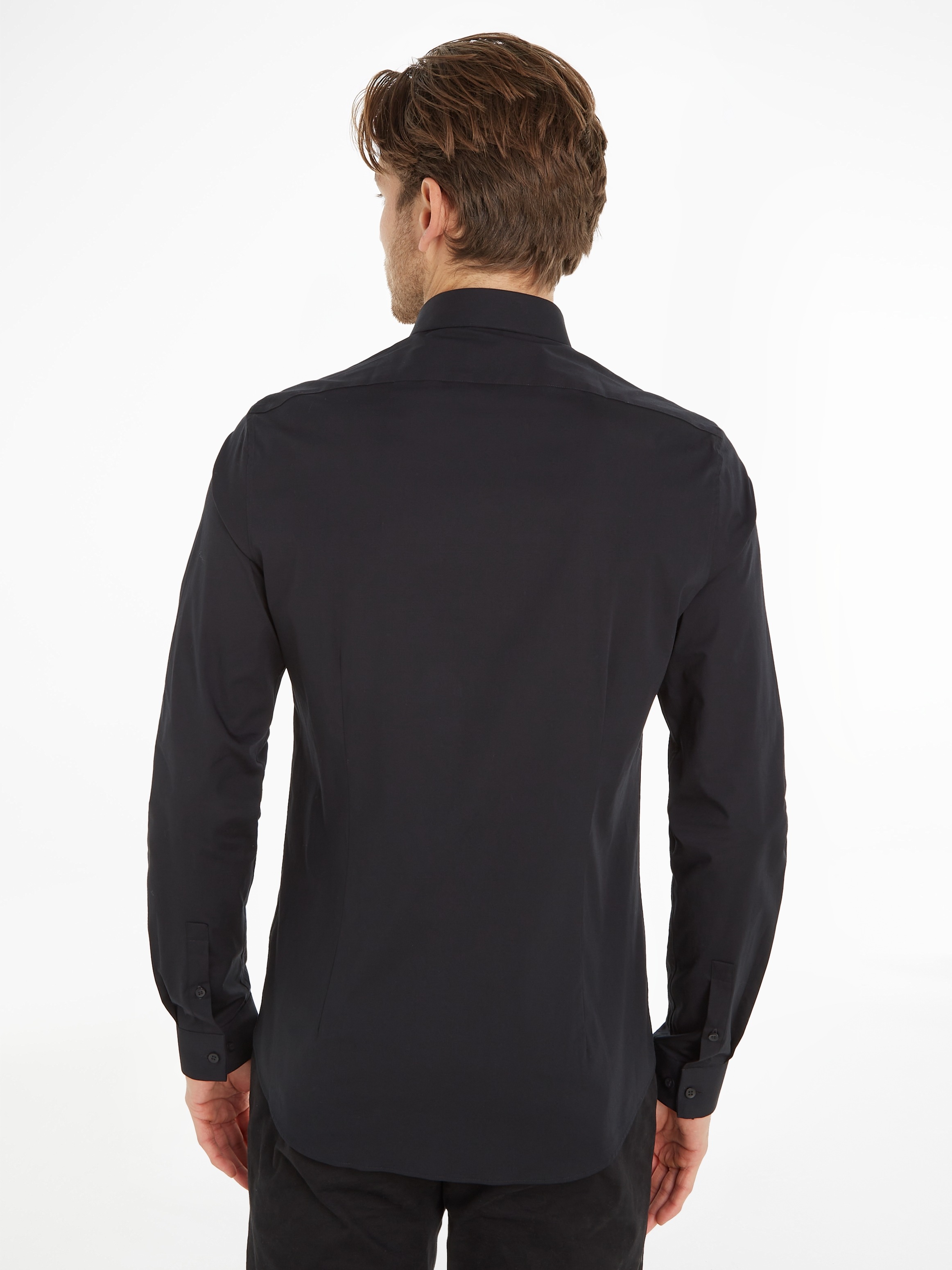 Calvin Klein Langarmhemd »POPLIN HP EXTRA SLIM SHIRT«, mit Logostickerei