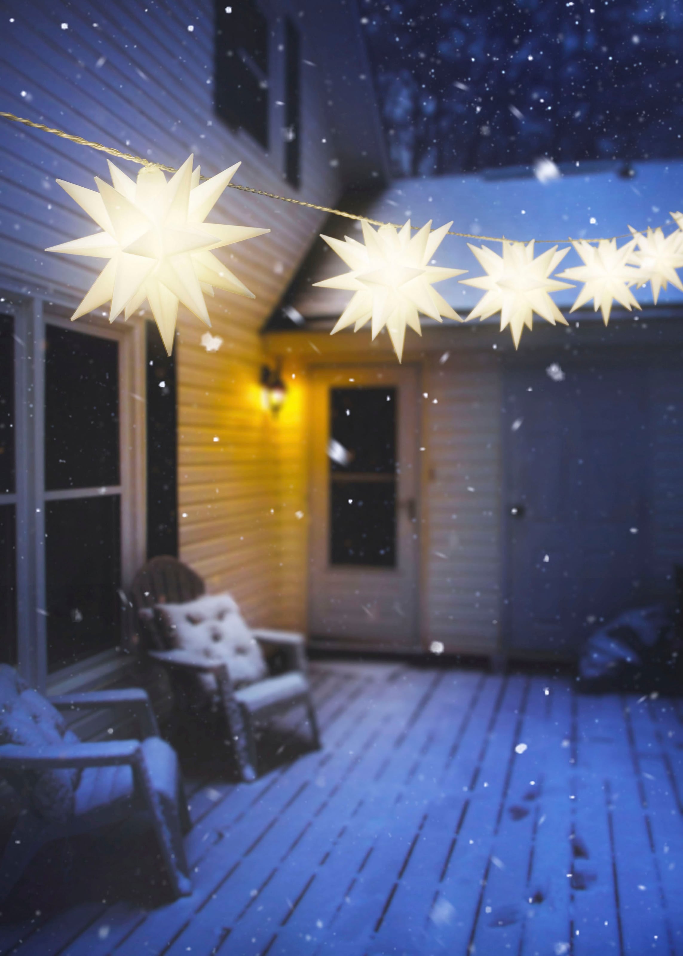 LED-Lichterkette »Dion, Weihnachtsbeleuchtung mit Sternen«, 10 St.-flammig, mit Timer,...