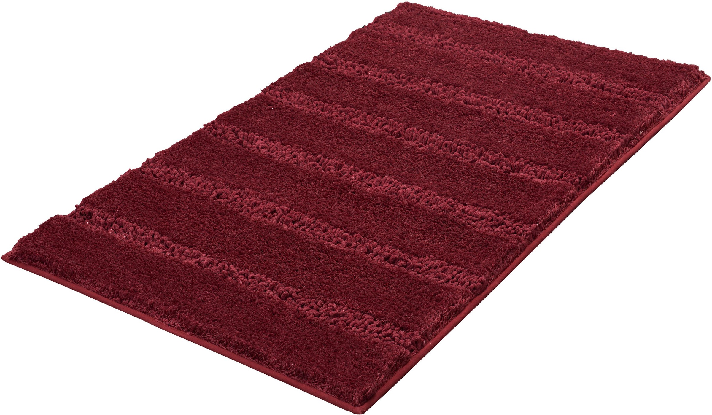 Kleine Wolke Badematte »Monrovia«, rutschhemmend beschichtet, fußbodenheizungsgeeignet, Badteppich, Uni Farben, gestreift, aus Mikrofaser, waschbar