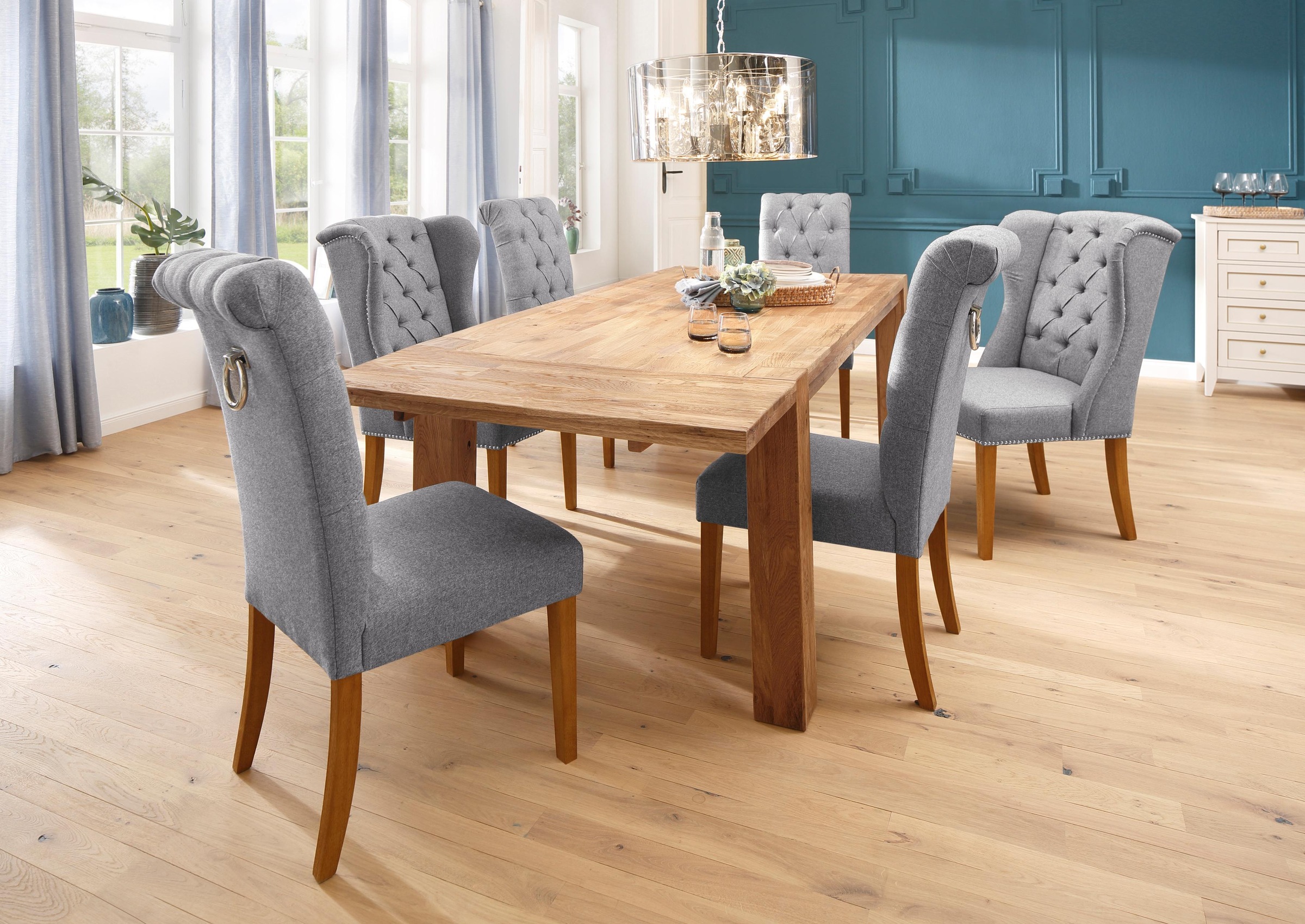 Home affaire Esszimmerstuhl »Liao«, mit Ohrensessellehne und edler