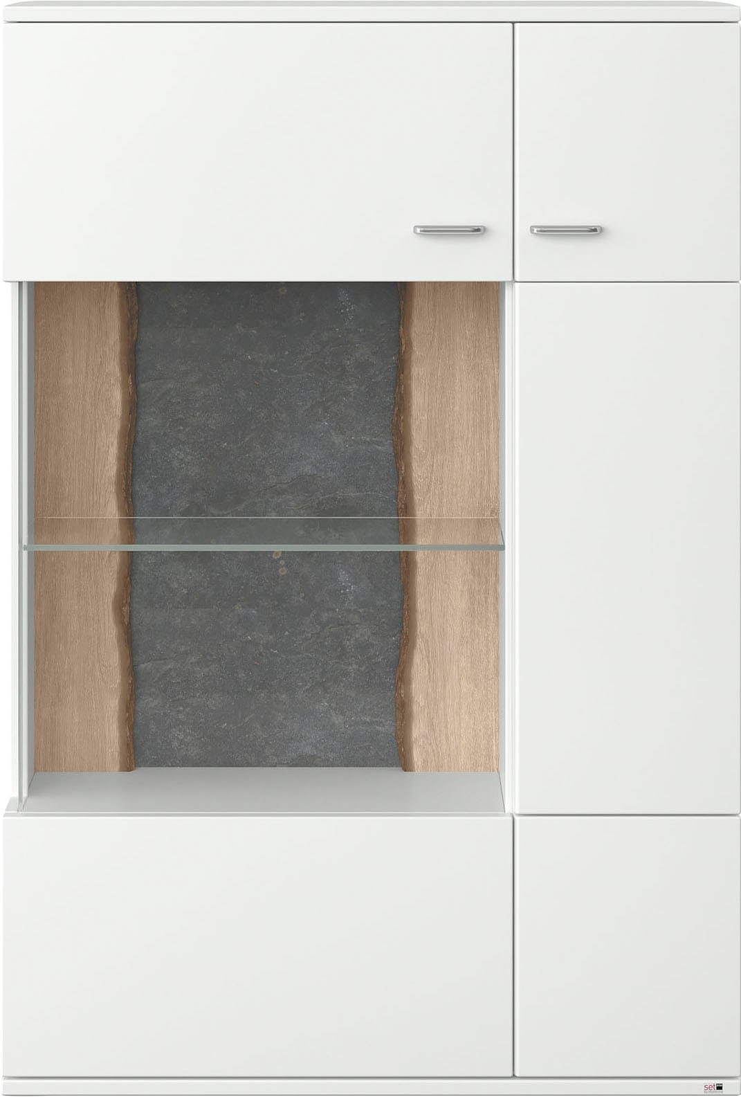 set one by Musterring Stauraumvitrine »TACOMA«, Typ 03/04, Höhe 143, 4 cm, mit getönter Glastür