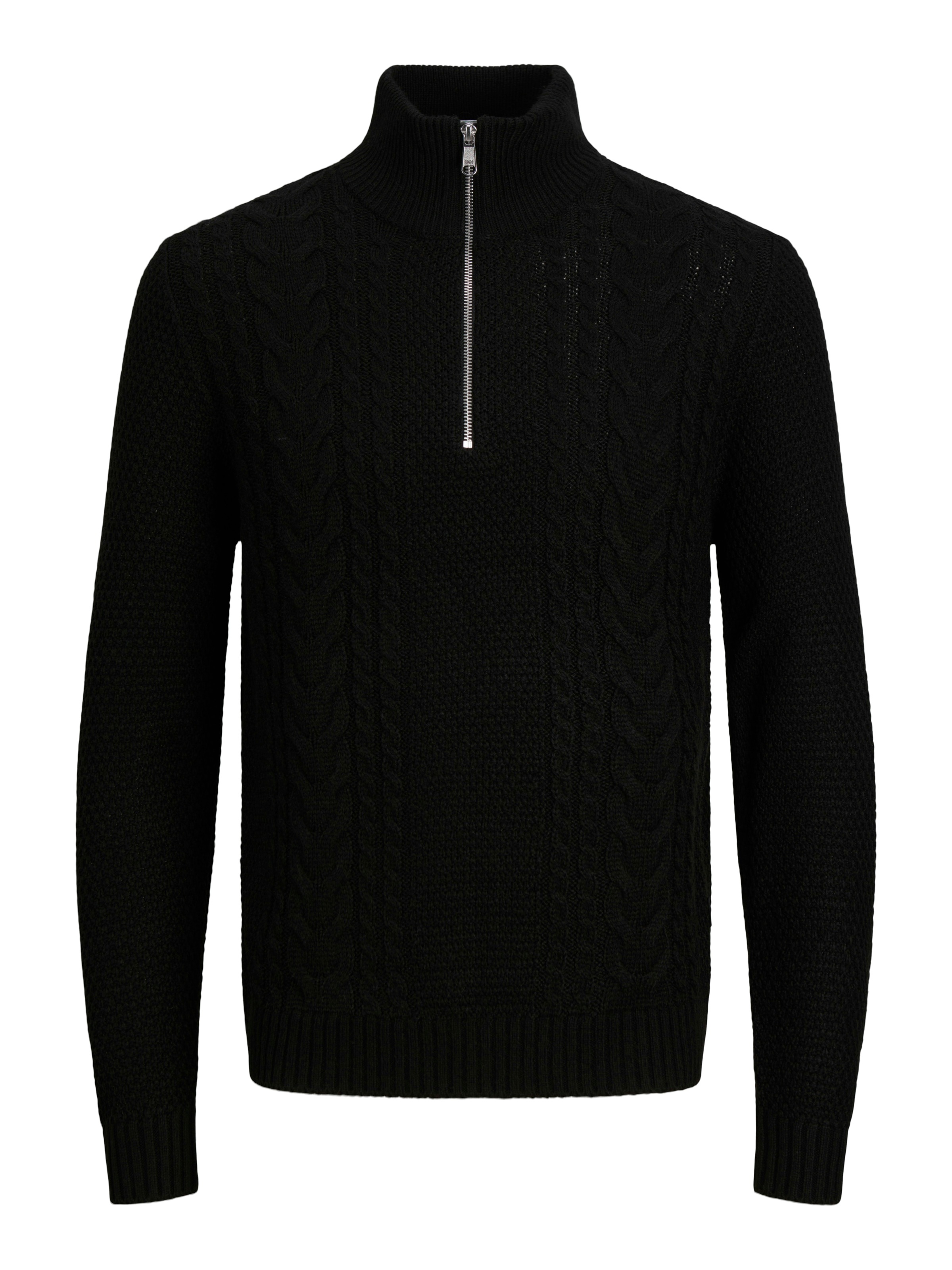 Jack & Jones Troyer »JJCRAIG KNIT HALF ZIP«, mit Zopfmuster