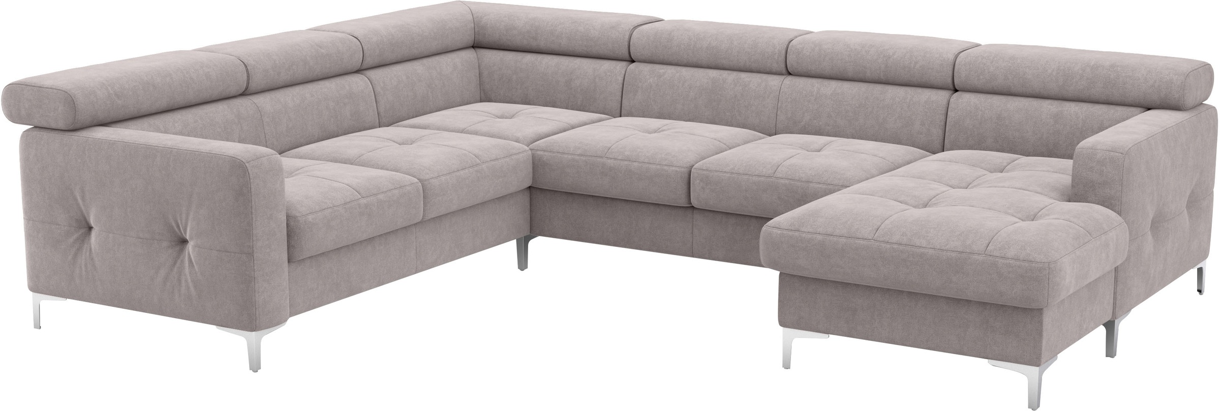 COTTA Wohnlandschaft »Sammy U-Form« mit Kopfteilverstellung, wahlweise mit Bettfunktion & Bettkasten