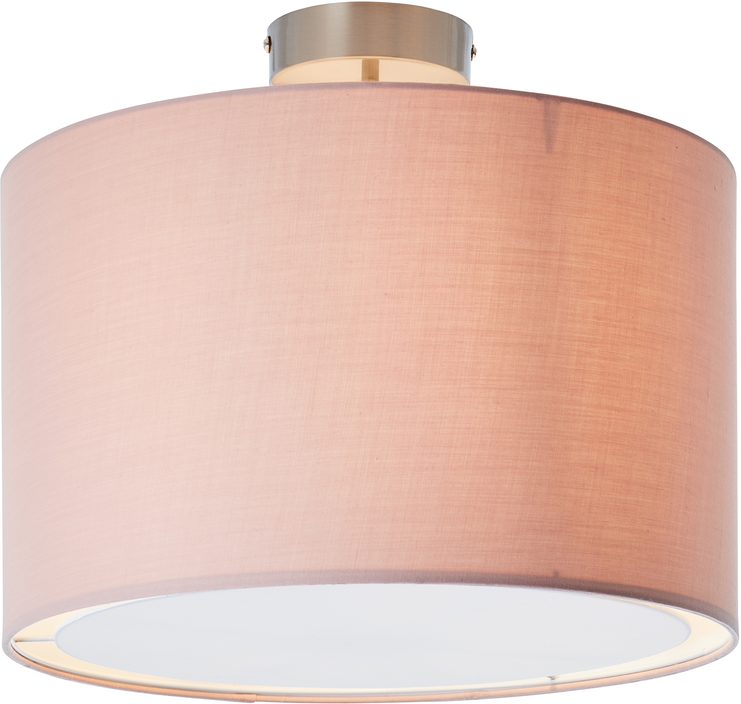 my home Deckenleuchte »Lüchte«, 1 flammig, Leuchtmittel E27 | ohne Leuchtmittel, Deckenlampe mit Stoff - Schirm, Ø 40 cm, Höhe 32 cm