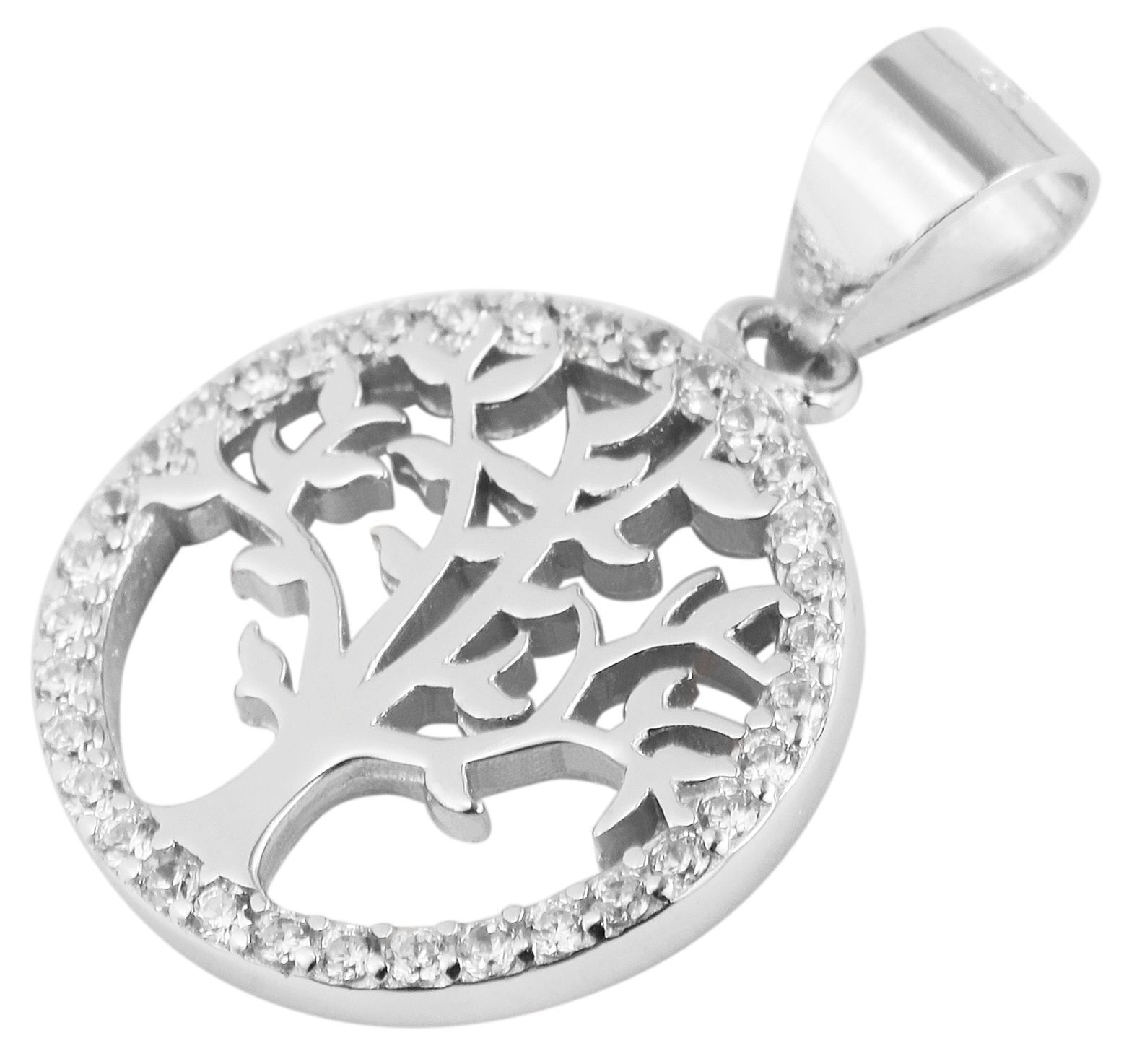 Adelia´s Kettenanhänger »Damen Anhänger ¿ Lebensbaumanhänger aus 925 Silber mit Zirkonia«