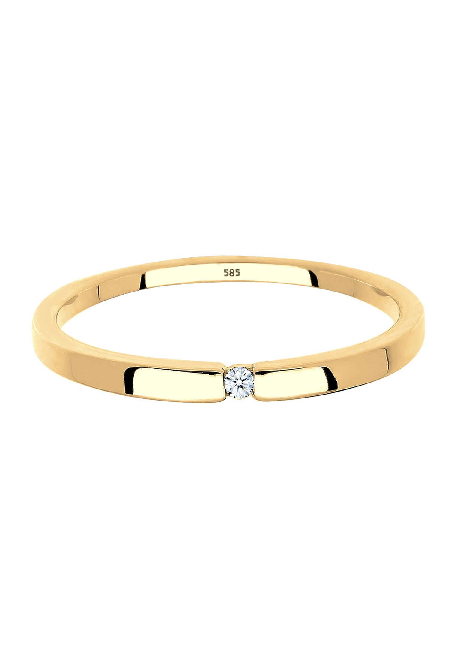 Elli DIAMONDS Verlobungsring »Ring Ehering Solitär Diamant Weiß (0.015 ct) 585 Gelbgold«