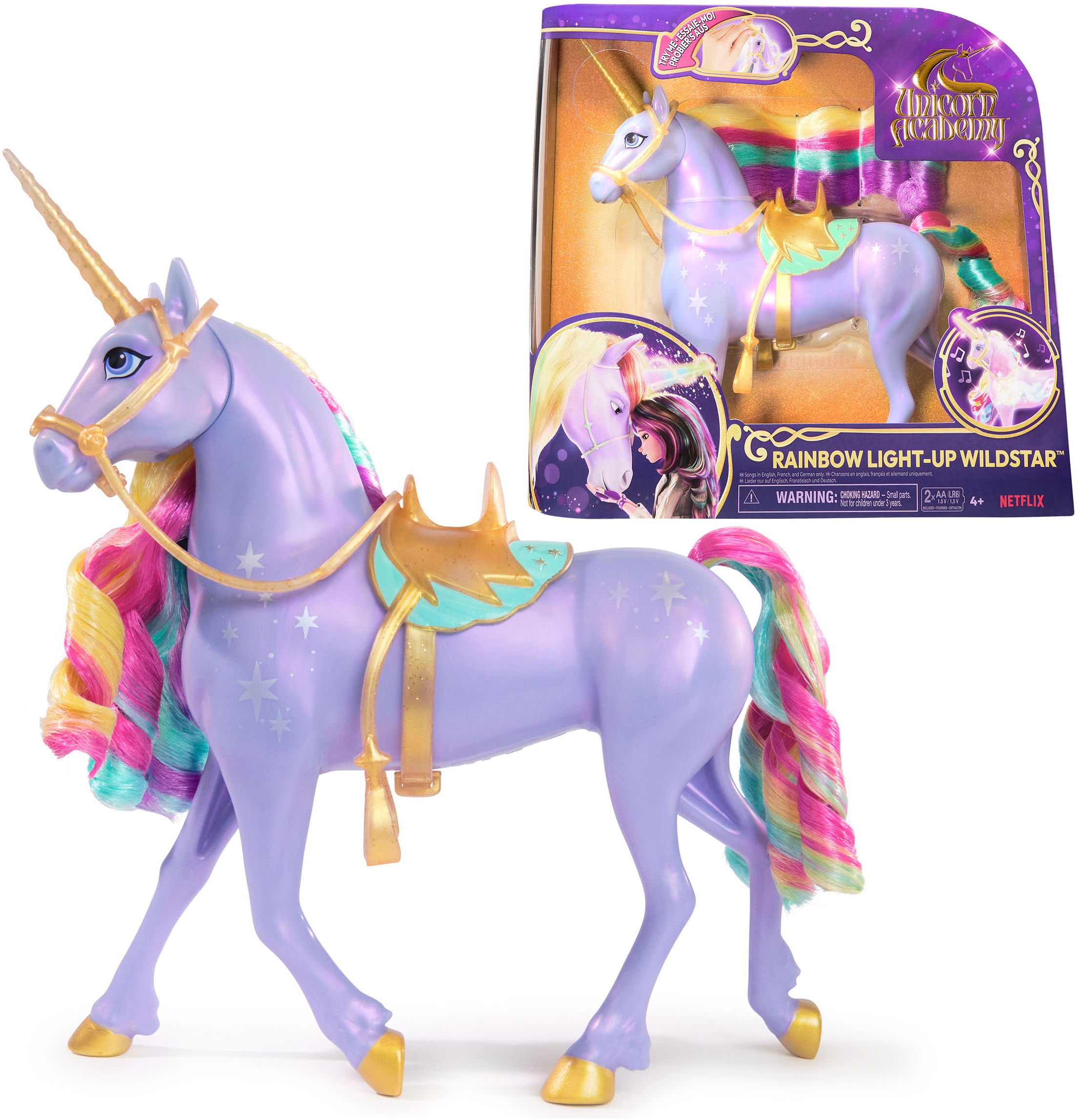 Anziehpuppe »Unicorn Academy - Interactive Rainbow Light-Up Wildstar«, mit Leuchteffekt