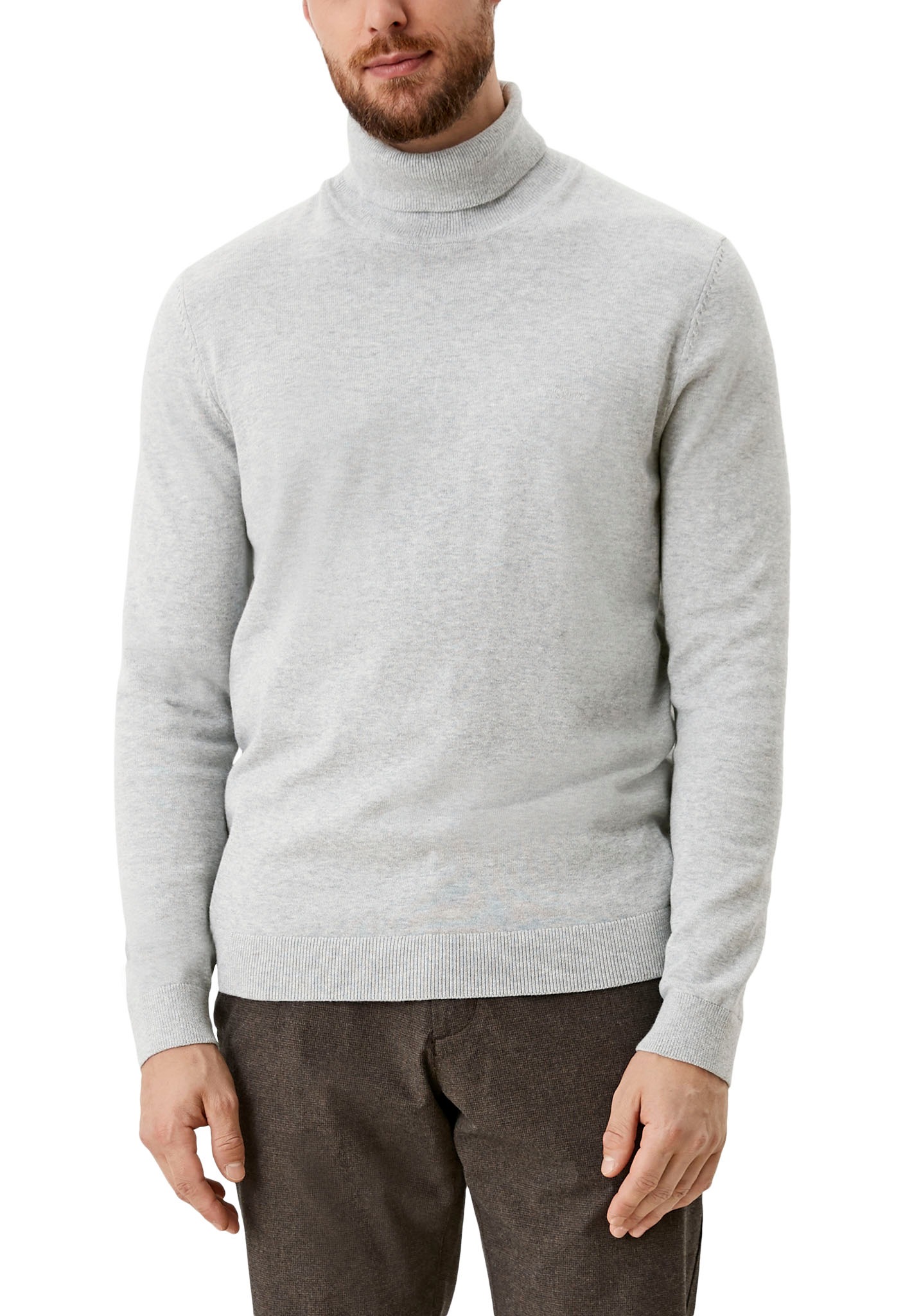 s.Oliver Rollkragenpullover, mit Logostickerei