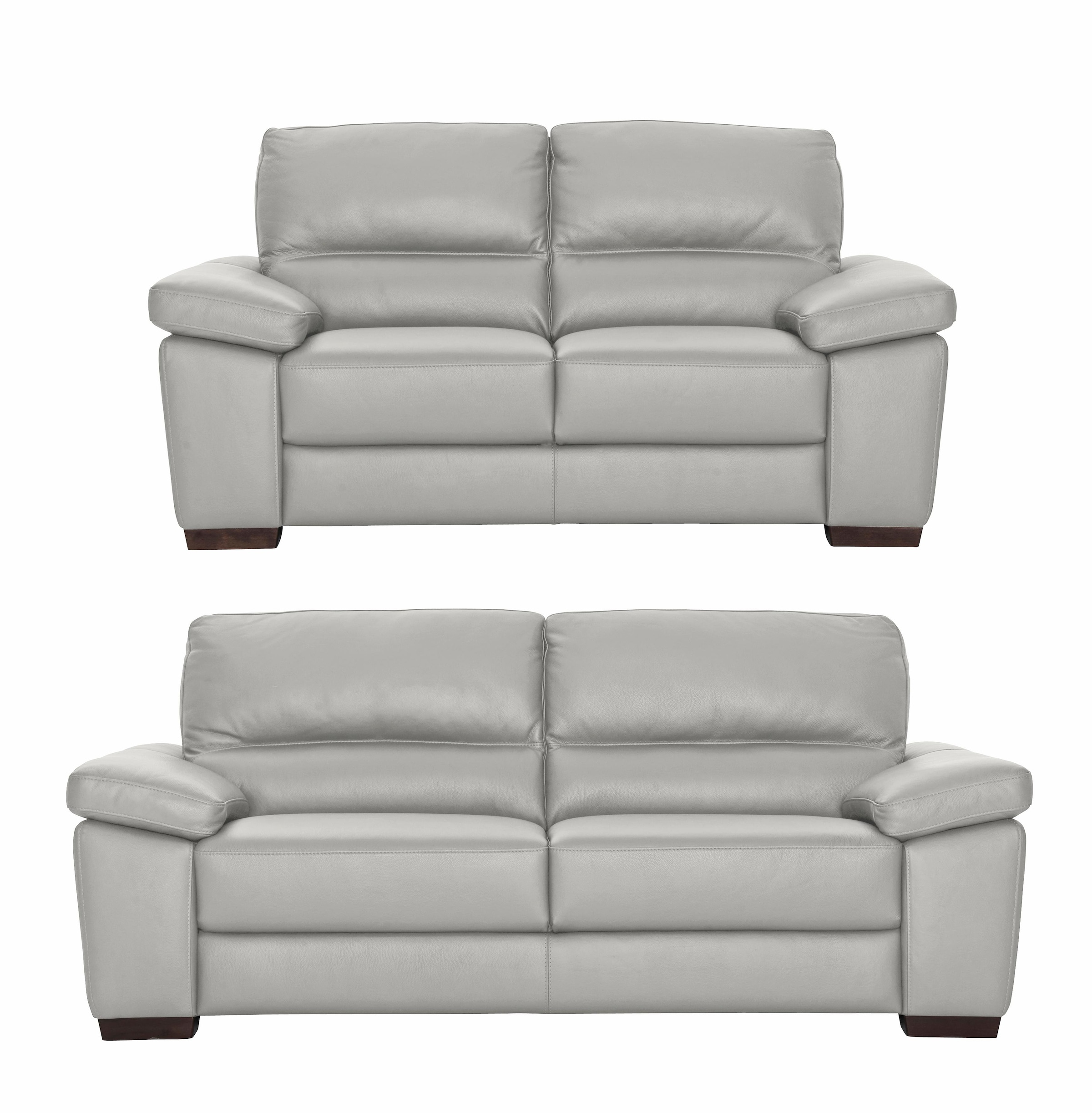 CALIA ITALIA Polstergarnitur »Gaia, hochwertige Garnitur aus 2-Sitzer und 3-Sitzer, edles Design« Set, 2 Stk. tlg. Ledergarnitur, in zwei hochwertigen