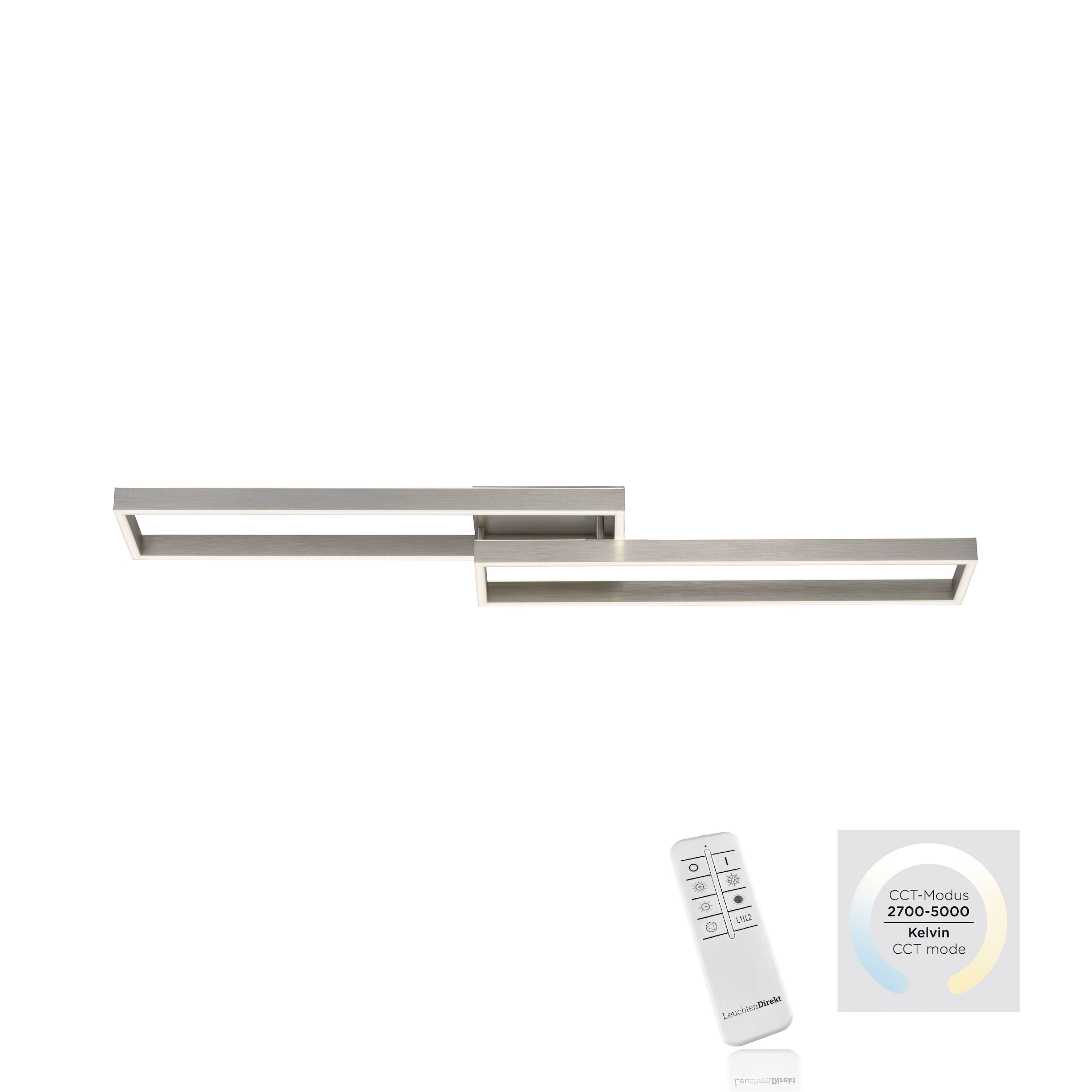 Paul Neuhaus Deckenleuchte »PAAN«, 2 flammig, Leuchtmittel LED-Board-LED-Board | LED fest integriert-LED fest integriert, LED, CCT - über Fernbedienung, Fernbedienung, Funk inkl.