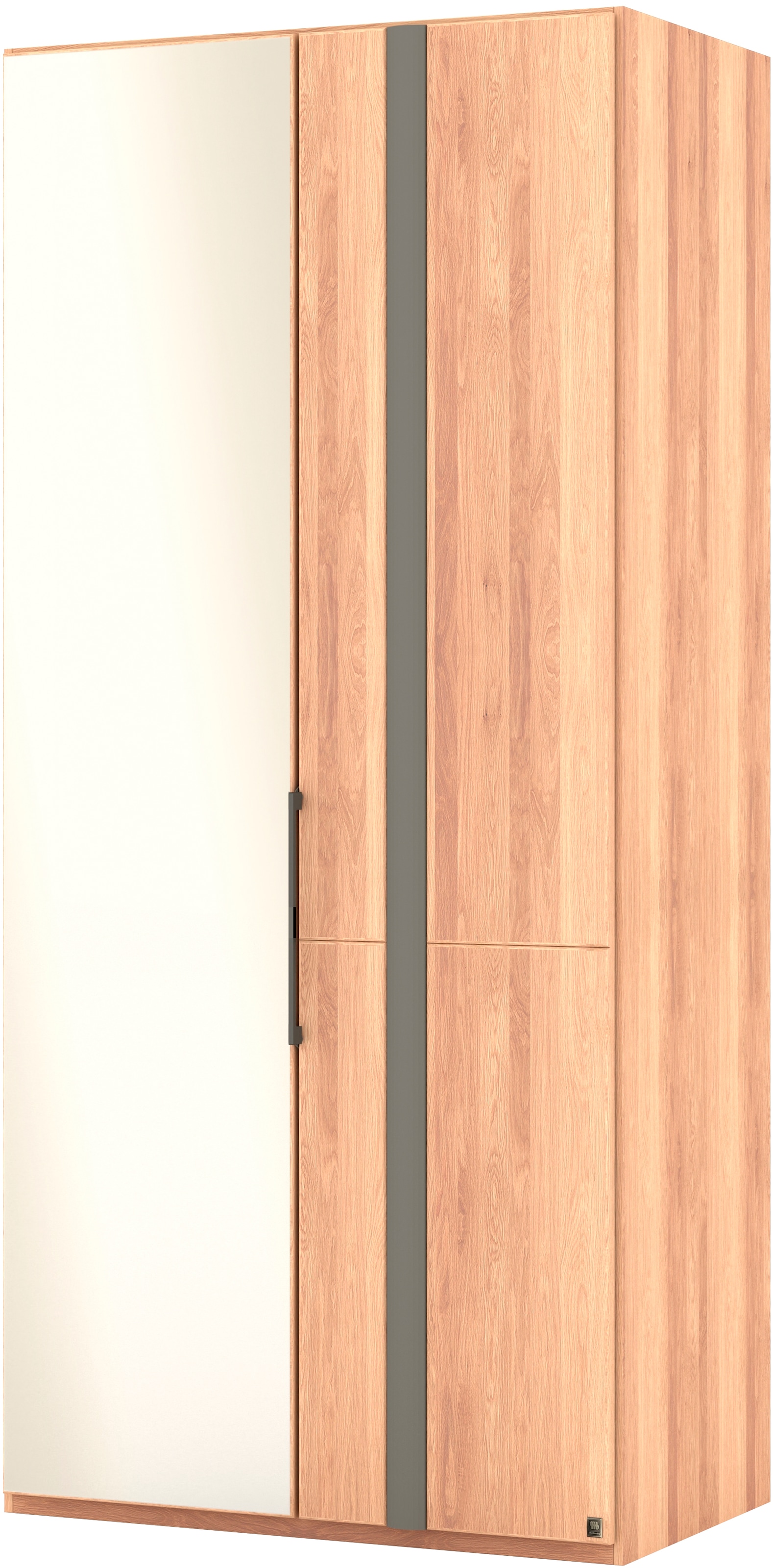 Musterring Drehtürenschrank »Sorrent, Kleiderschrank, Schrank, teilmassiv Eiche«, (mit Türdämpfern, in 5 Breiten & 2 Höhen, extra Böden, MADE IN GERMANY), Türen Eiche massiv oder als Parsol-Bronze-Spiegel, verschiedene Maße
