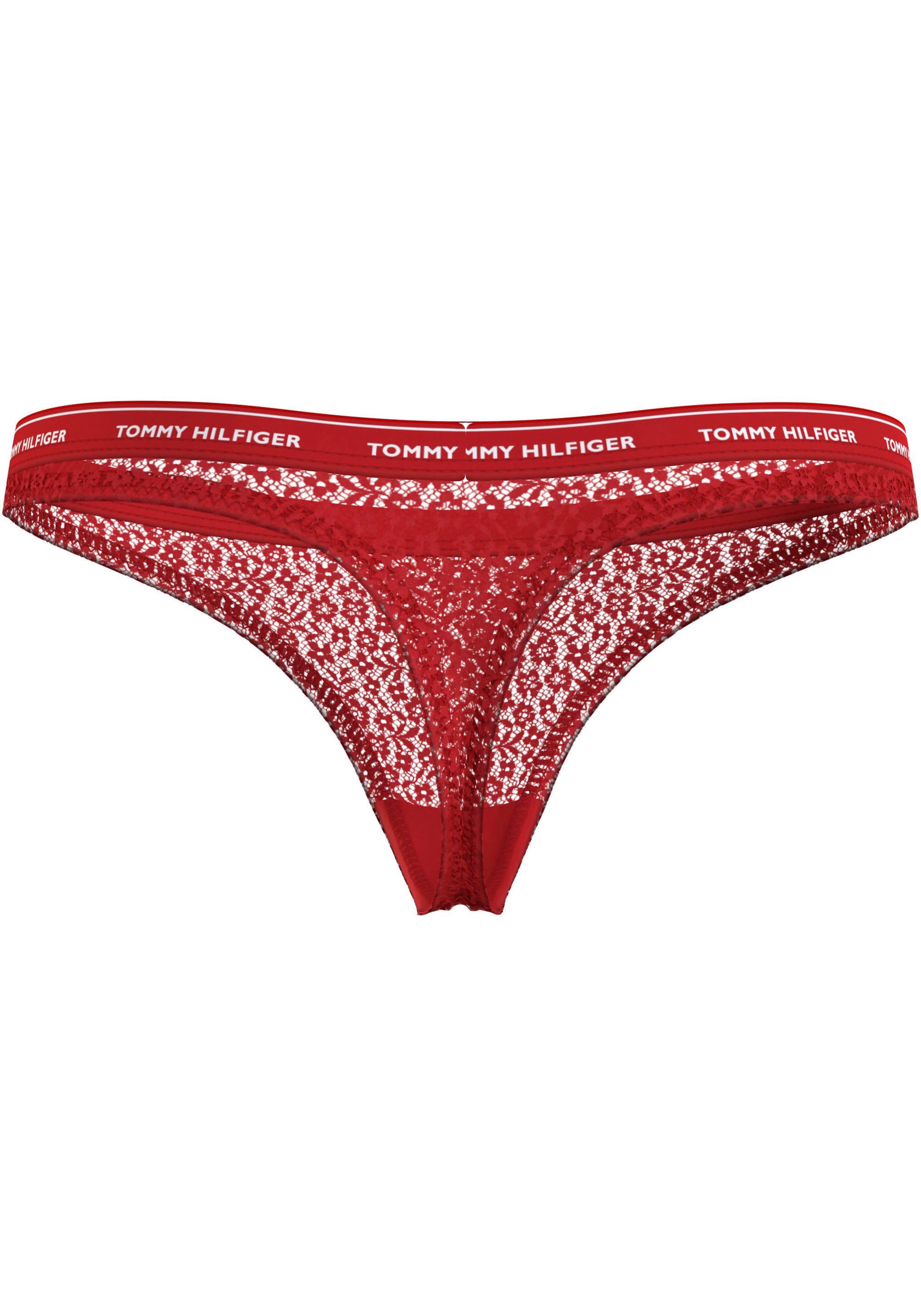 Tommy Hilfiger Underwear Slip »3 PACK THONG LACE (EXT SIZES)«, (Packung, 3er-Pack), mit Tommy Hilfiger Logobund