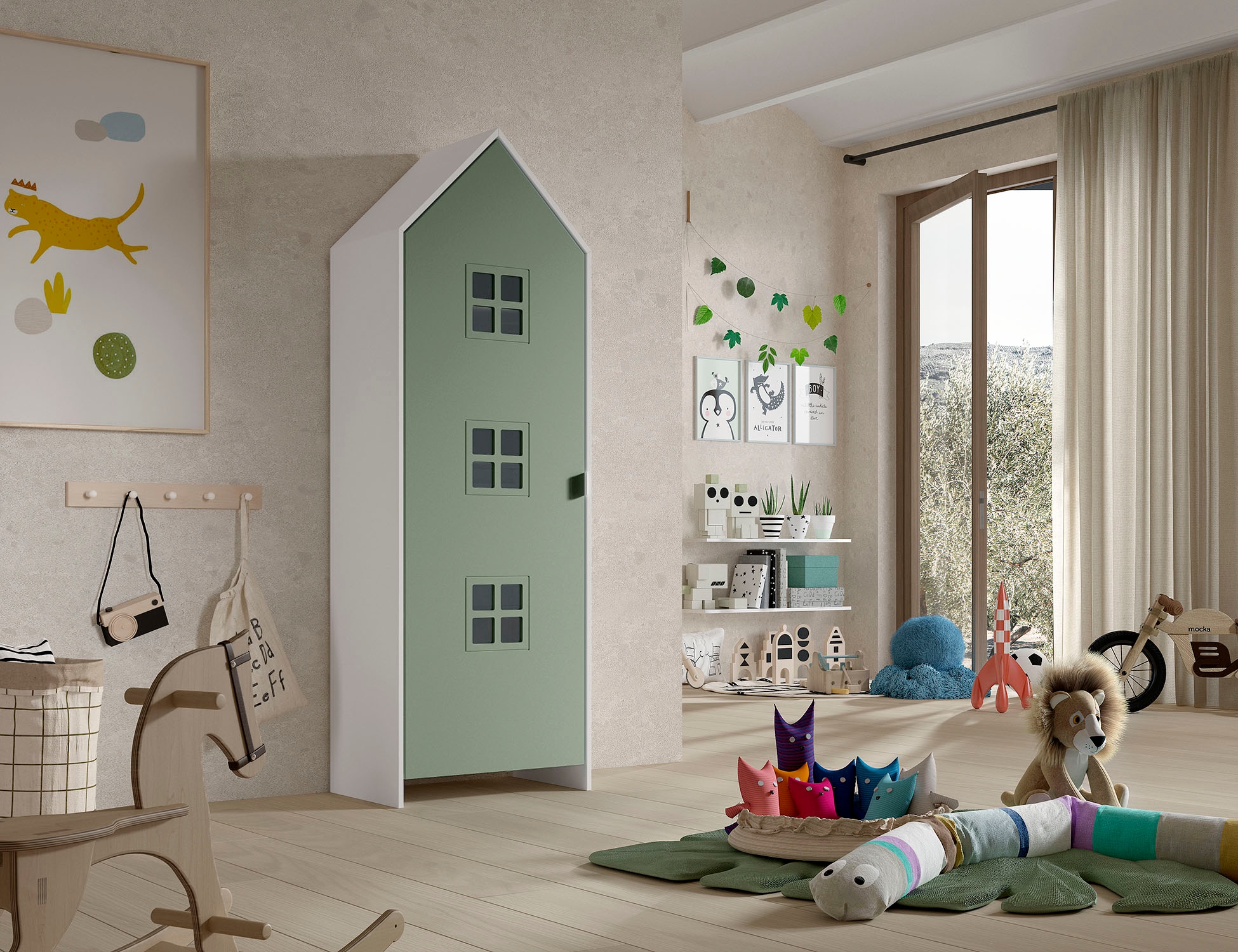 Vipack Kleiderschrank »Casami, mit trendiger Optik in zeitlosem Design«, (B/H/T ca. 57,6x171,3x37cm, Fronten in verschiedenen Farben erhältlich), variable Innenausstattung und viel Stauraum