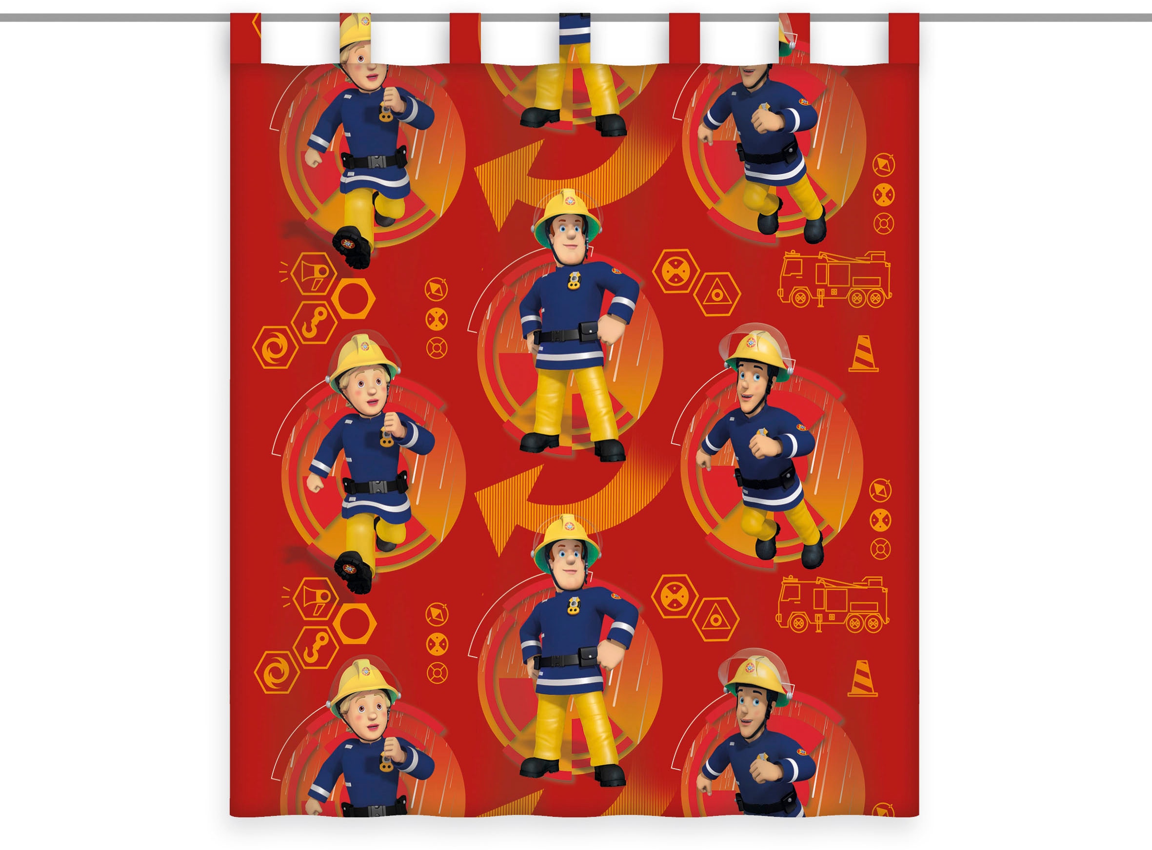 Vorhang »Feuerwehrmann Sam«, (1 St.), Feuerwehrmann Sam Vorhang