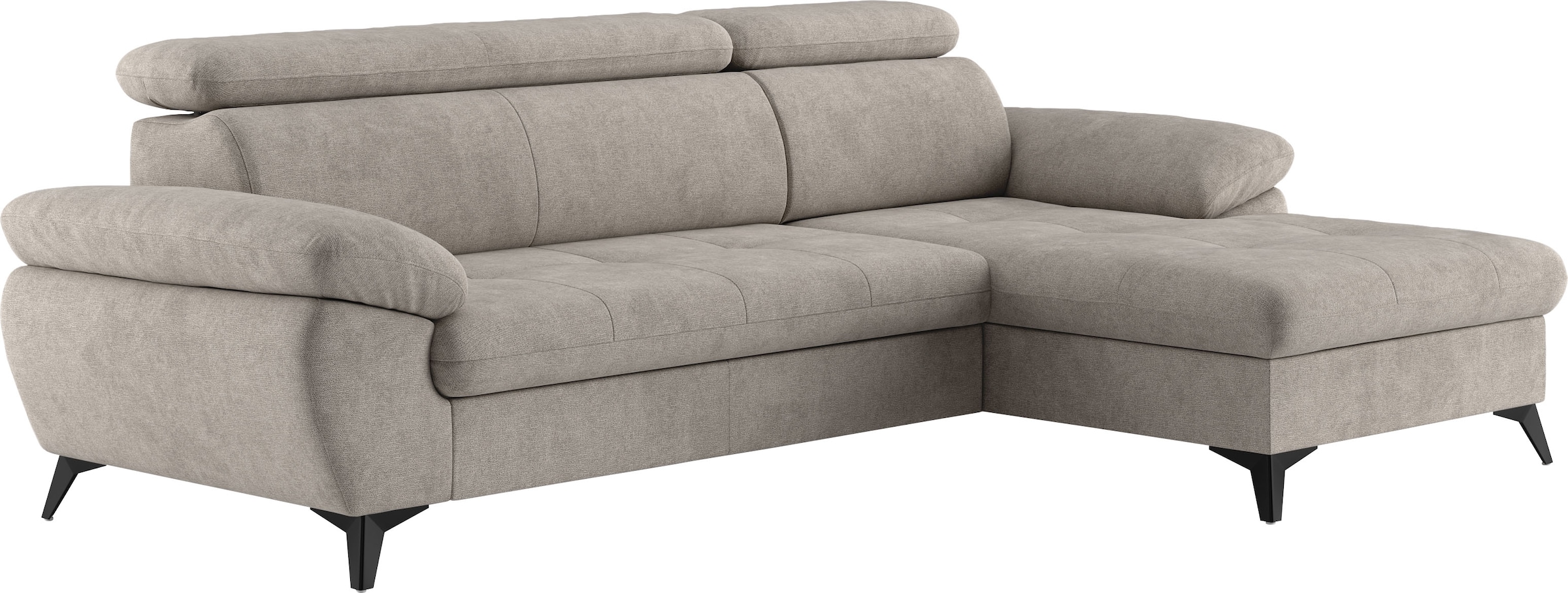 COTTA Ecksofa »Hudson L-Form«, mit Kopfteilverstellung, wahlweise mit Bettfunktion & Bettkasten