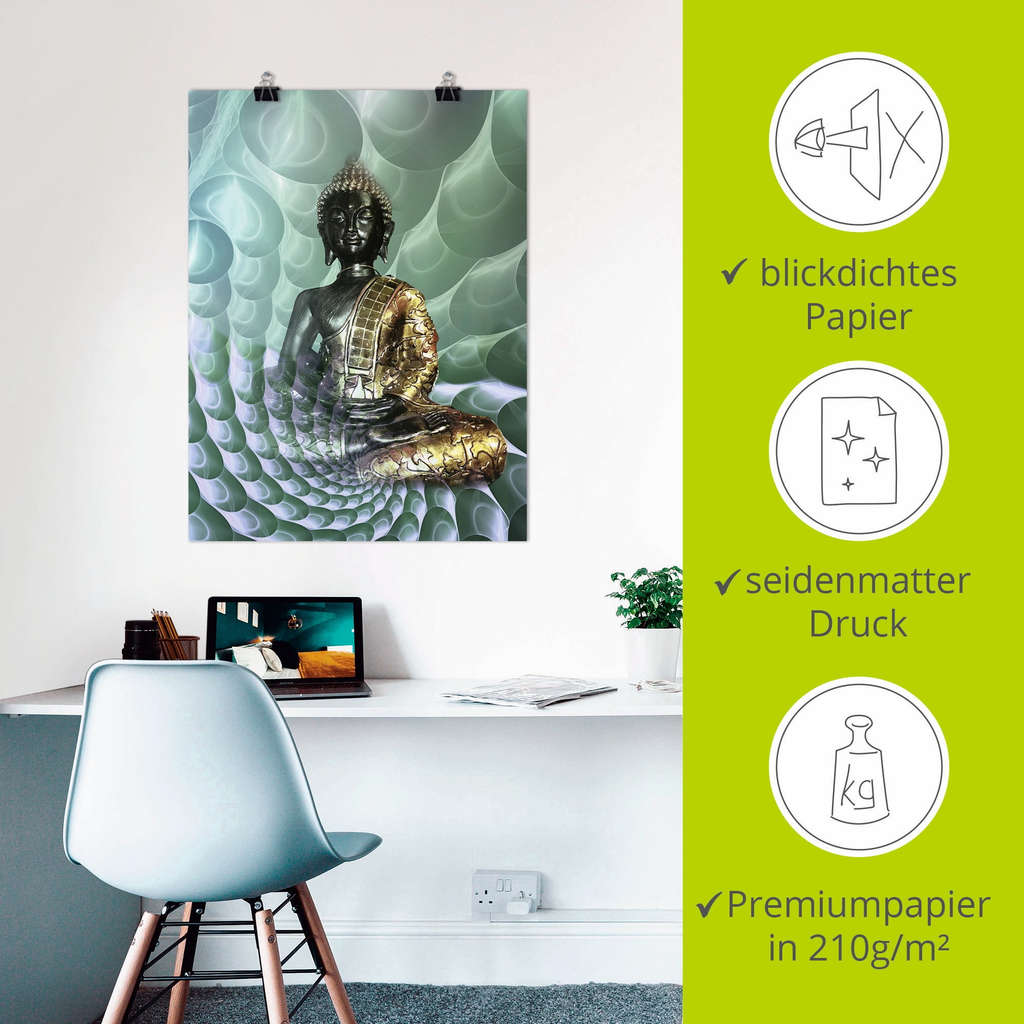 Artland Wandbild »Buddhas Traumwelt CB« Religion 1 Stk. tlg. als Alubild, Leinwandbild, Poster in verschied. Größen