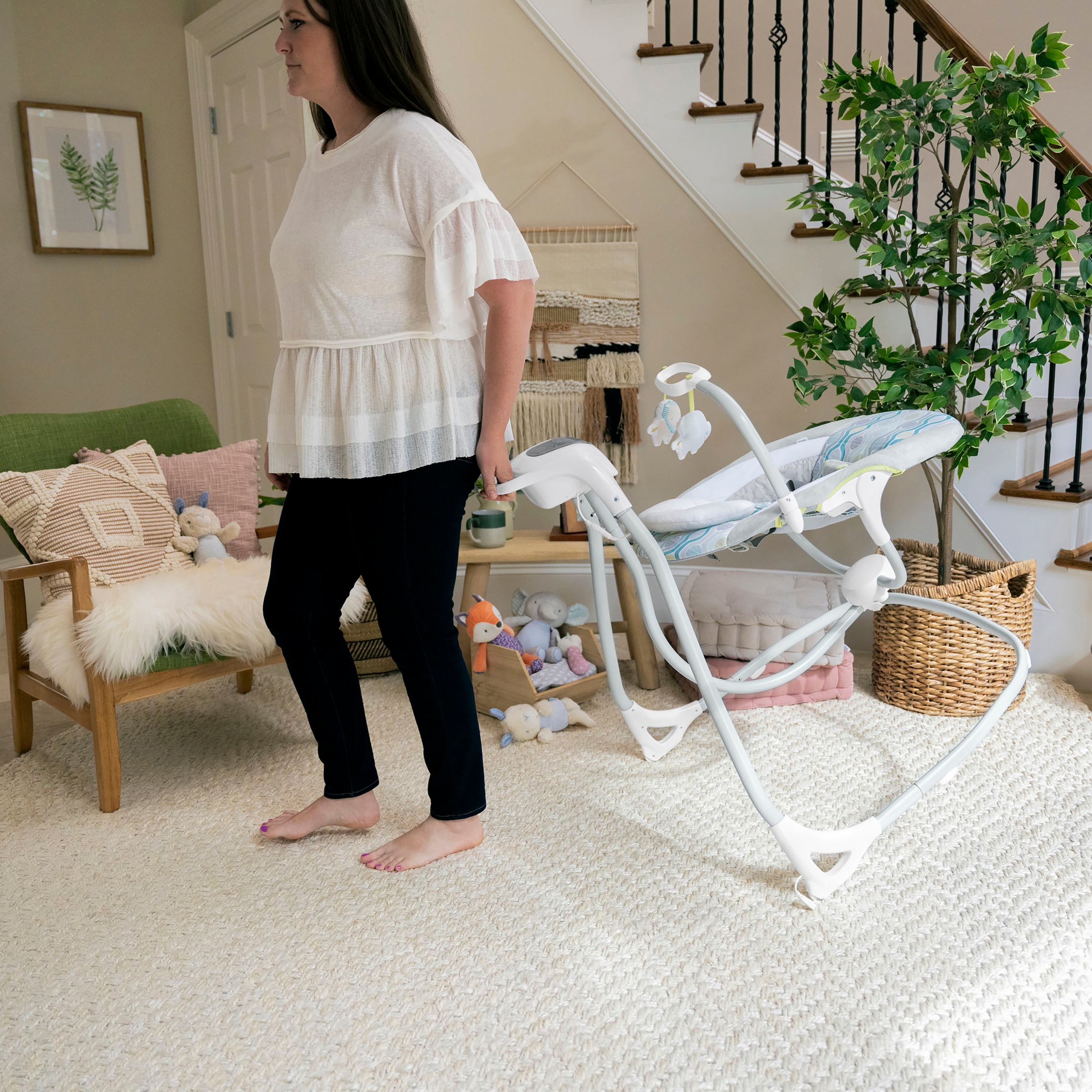 ingenuity Babywippe »SimpleComfort  Compact Soothing Swing - Everston« mit Sound-Effekt