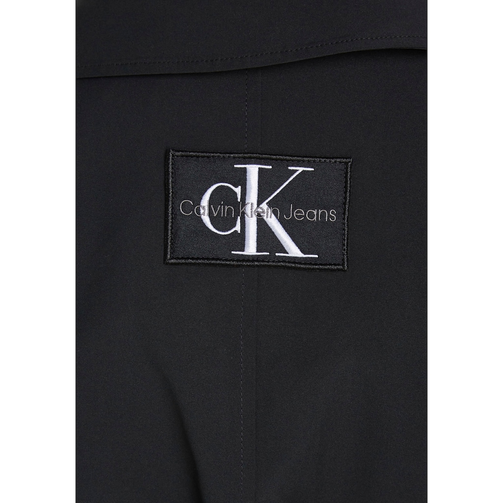 Calvin Klein Jeans Trenchcoat, (Set, 2 tlg., mit Bindegürtel), mit Reverskragen und Bindegürtel