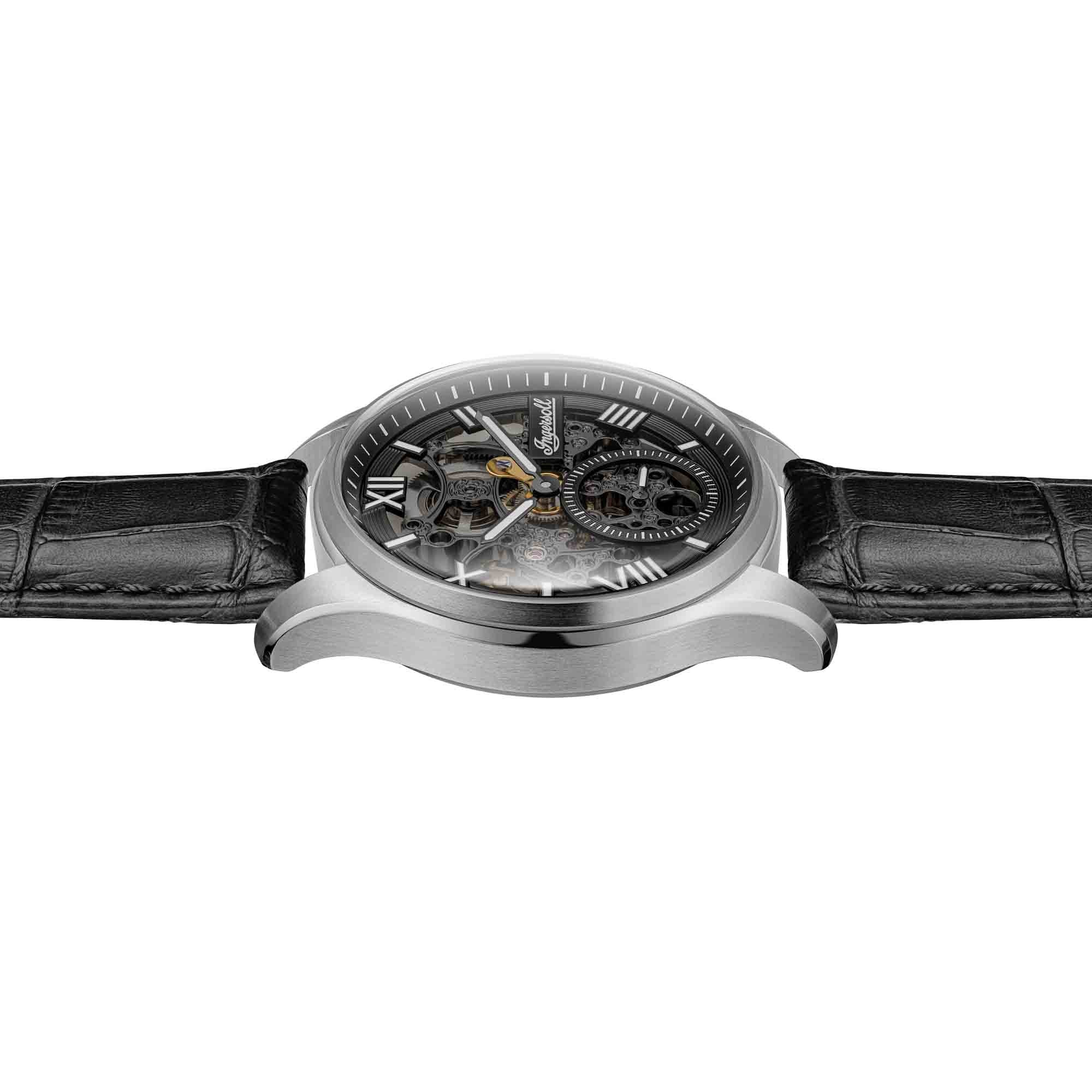 Ingersoll Automatikuhr »The Maverick« Armbanduhr, Herrenuhr, Mechanische Uhr, Lederarmband, analog