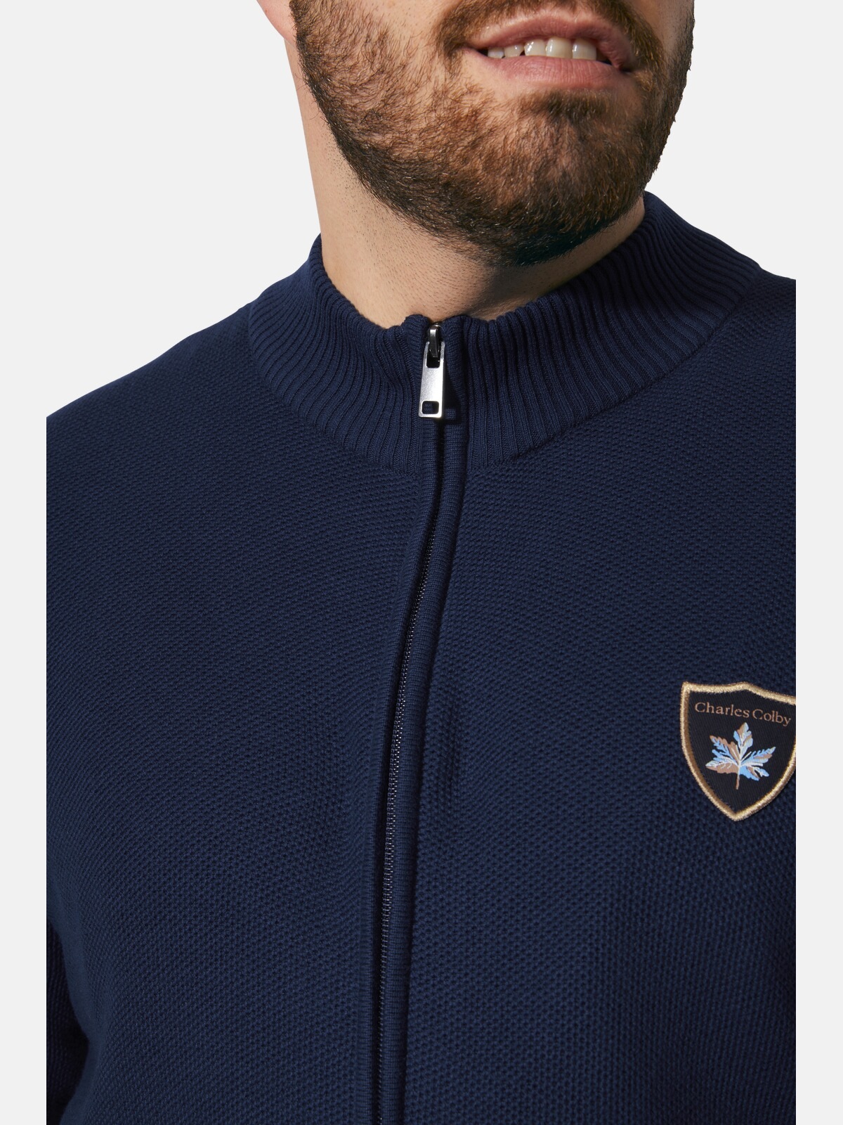 Charles Colby Strickjacke »Strickjacke DUKE THALARIC«, mit elastischem Saumbund