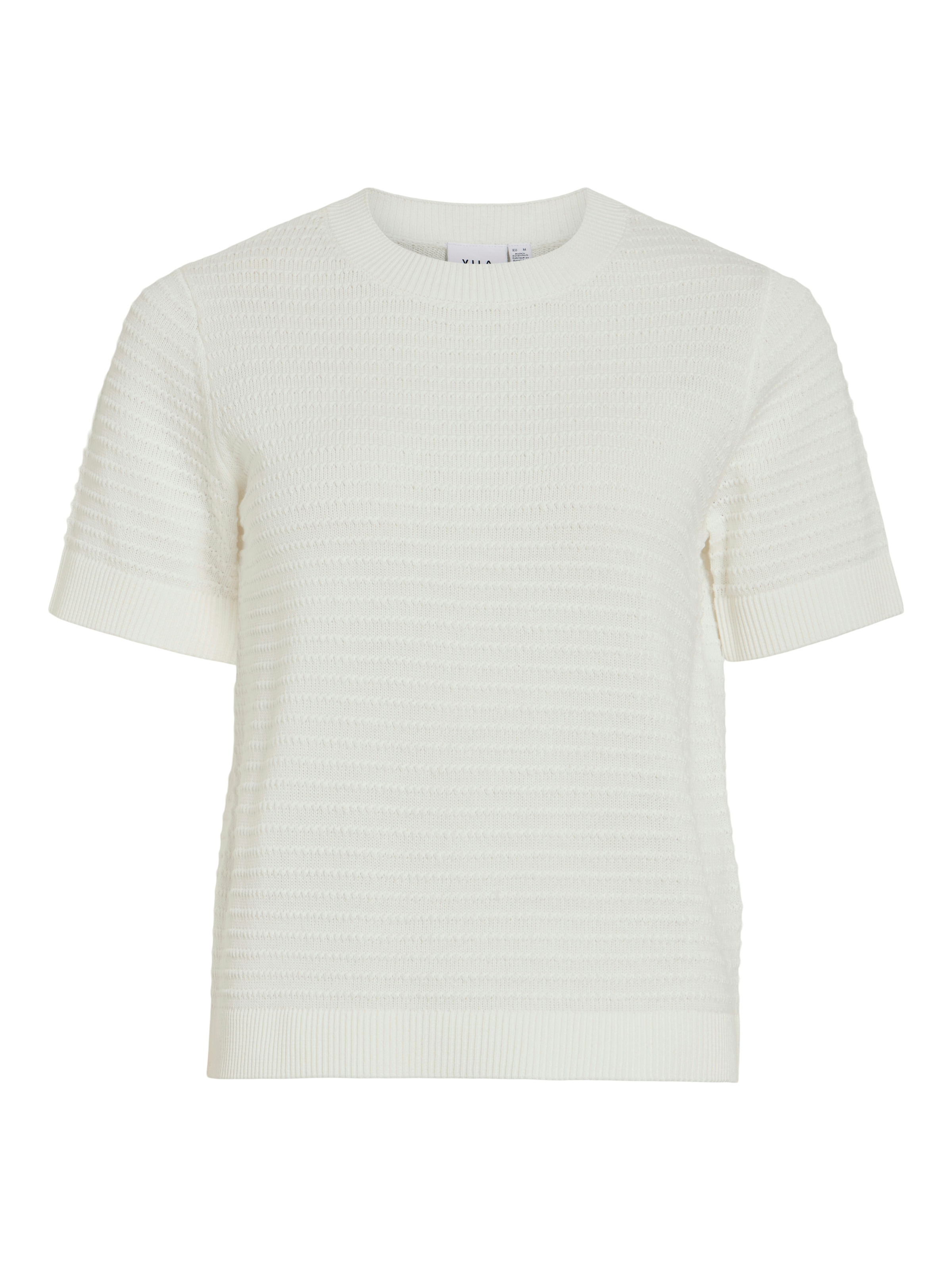 Vila Kurzarmpullover »VILOLLO O-NECK S/S DETAIL KNIT TOP- NOOS«