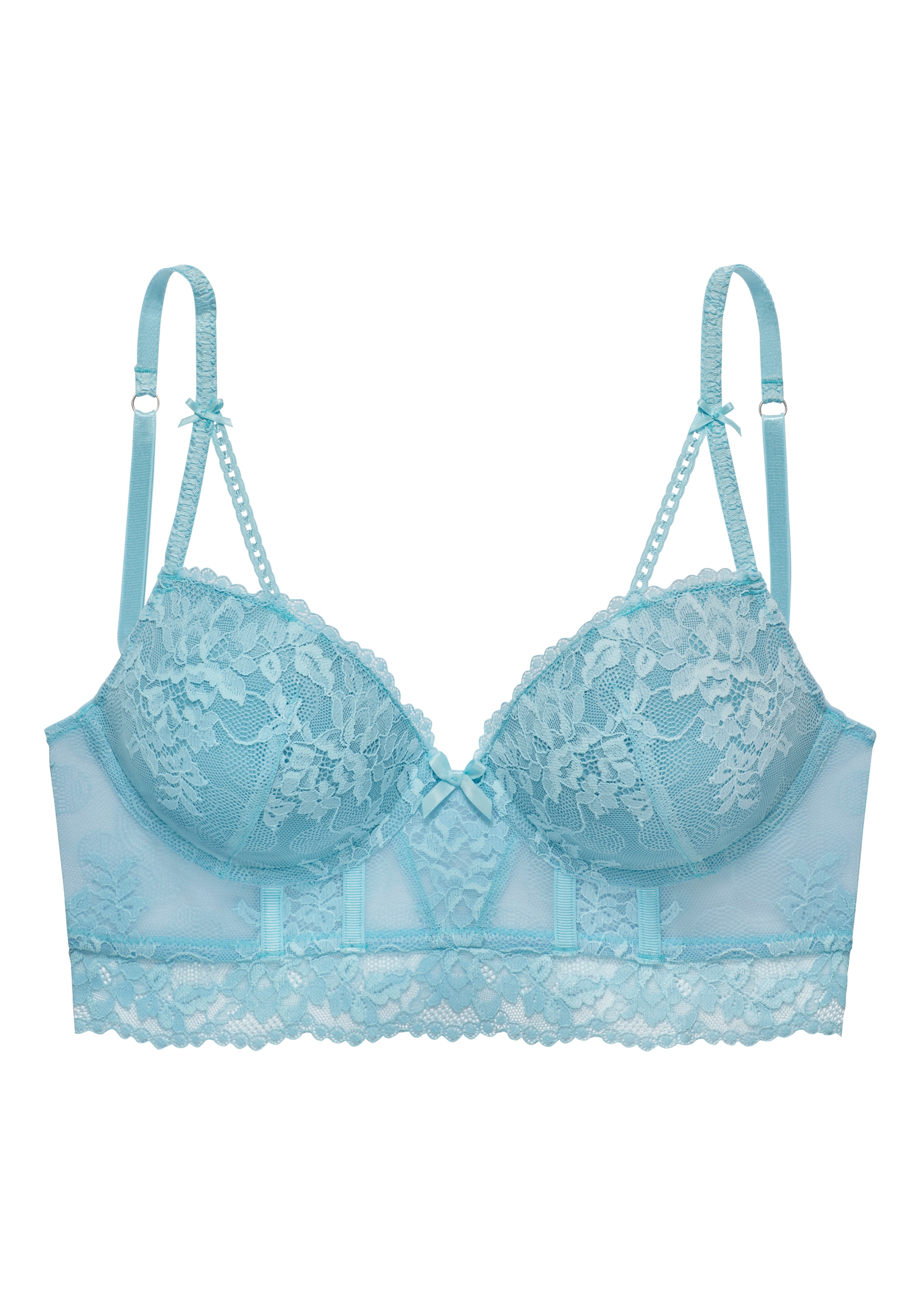 LASCANA Push-up-BH mit Bügel, in leichter Longforn, mit Spitze, sexy Dessous