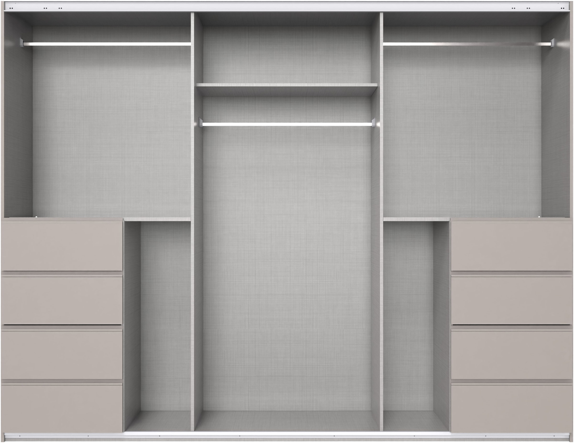 Wimex Schwebetürenschrank »Bali in den Breiten 225cm & 270cm, Kleiderschrank mit Glaselement« Schrank mit 3 Türen, in den Farben: grafit oder saharagrau erhältlich